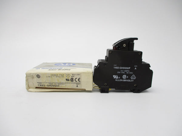 ALLEN BRADLEY 1492-GHD050F SER. A 250VAC 5.0A (GY/BL) NSMP