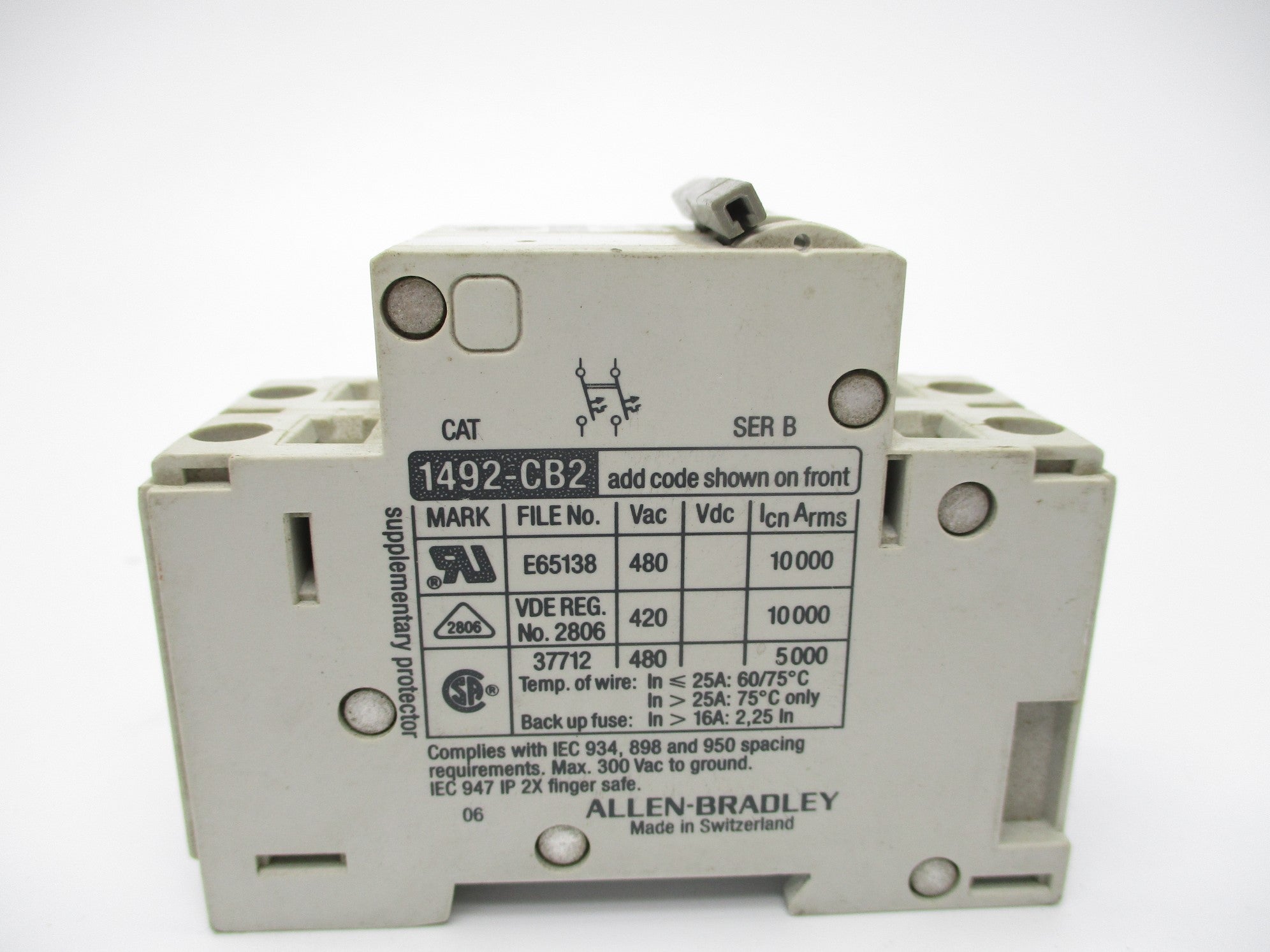 ALLEN BRADLEY 1492-CB2G030 SER. B 3A UNMP
