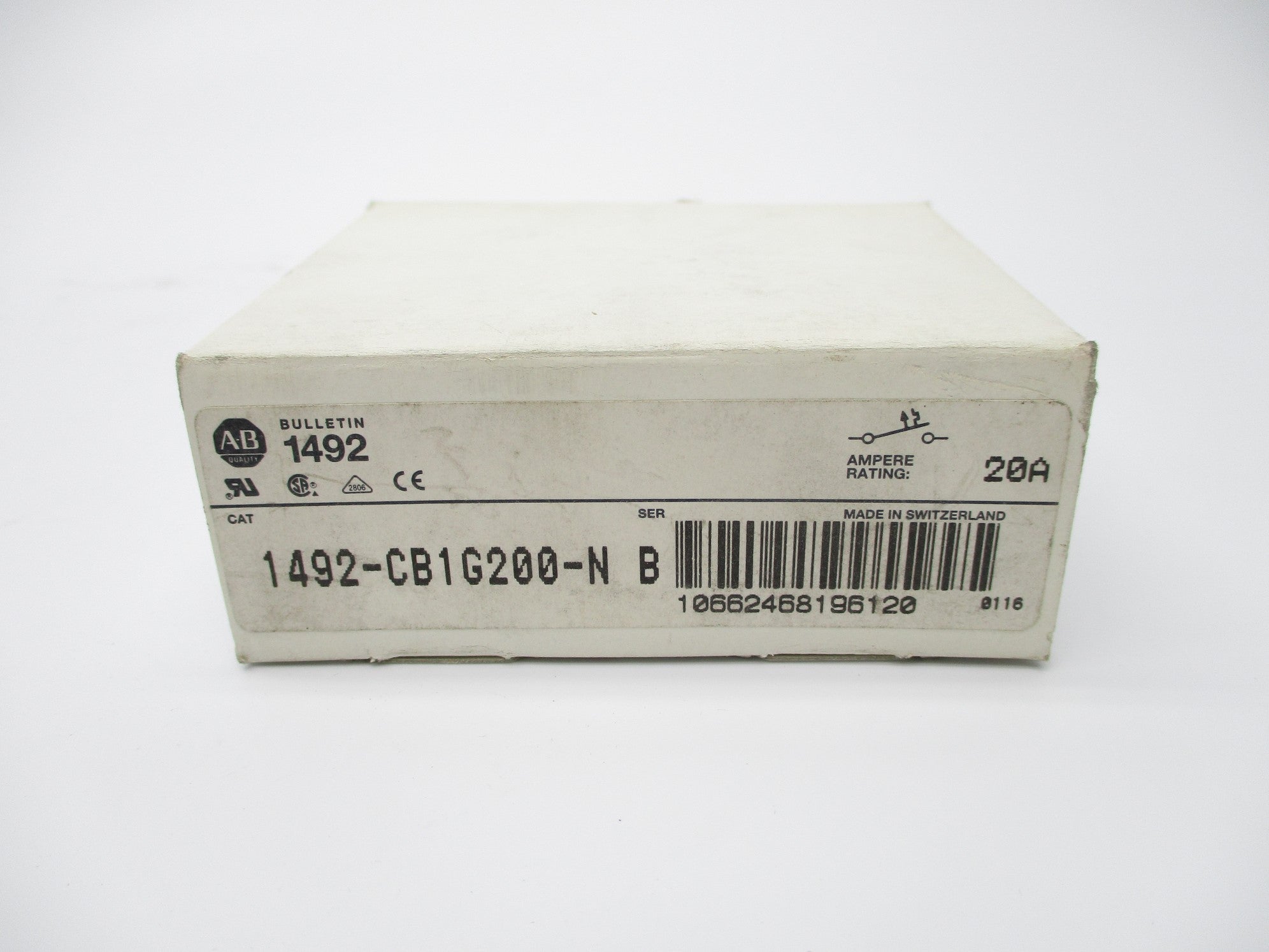 ALLEN BRADLEY 1492-CB1G200-N SER. B 20A (WH) NSMP
