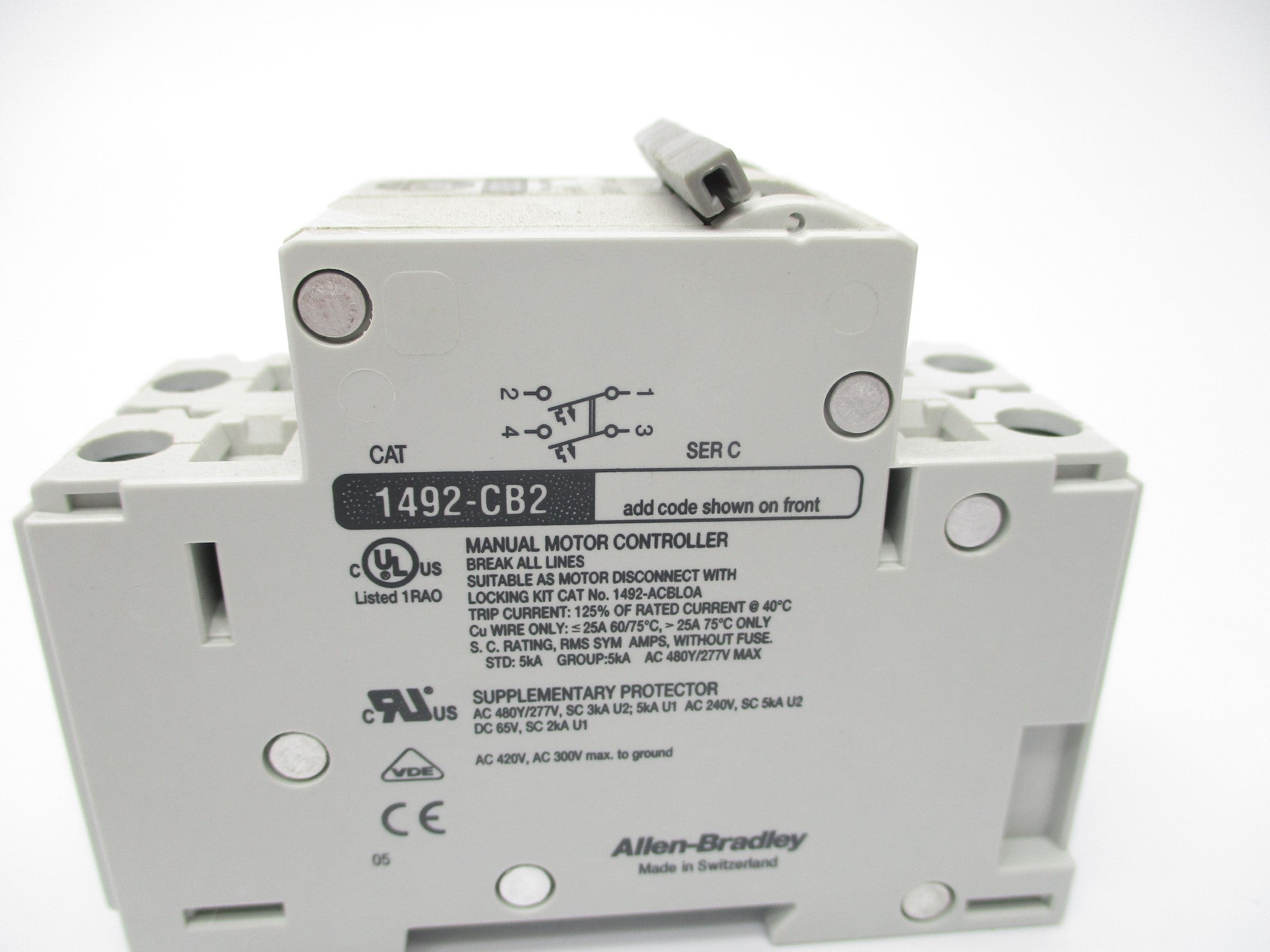 ALLEN BRADLEY 1492-CB2G030 SER. C 3A 277V NSNP