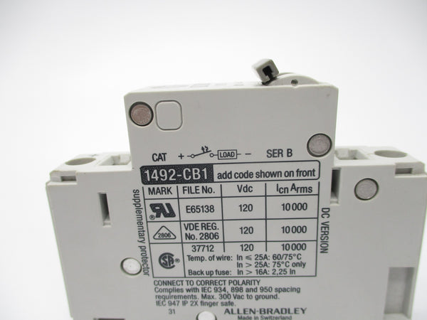 ALLEN BRADLEY 1492-CB1DG005 SER. B .5A 277V NSNP