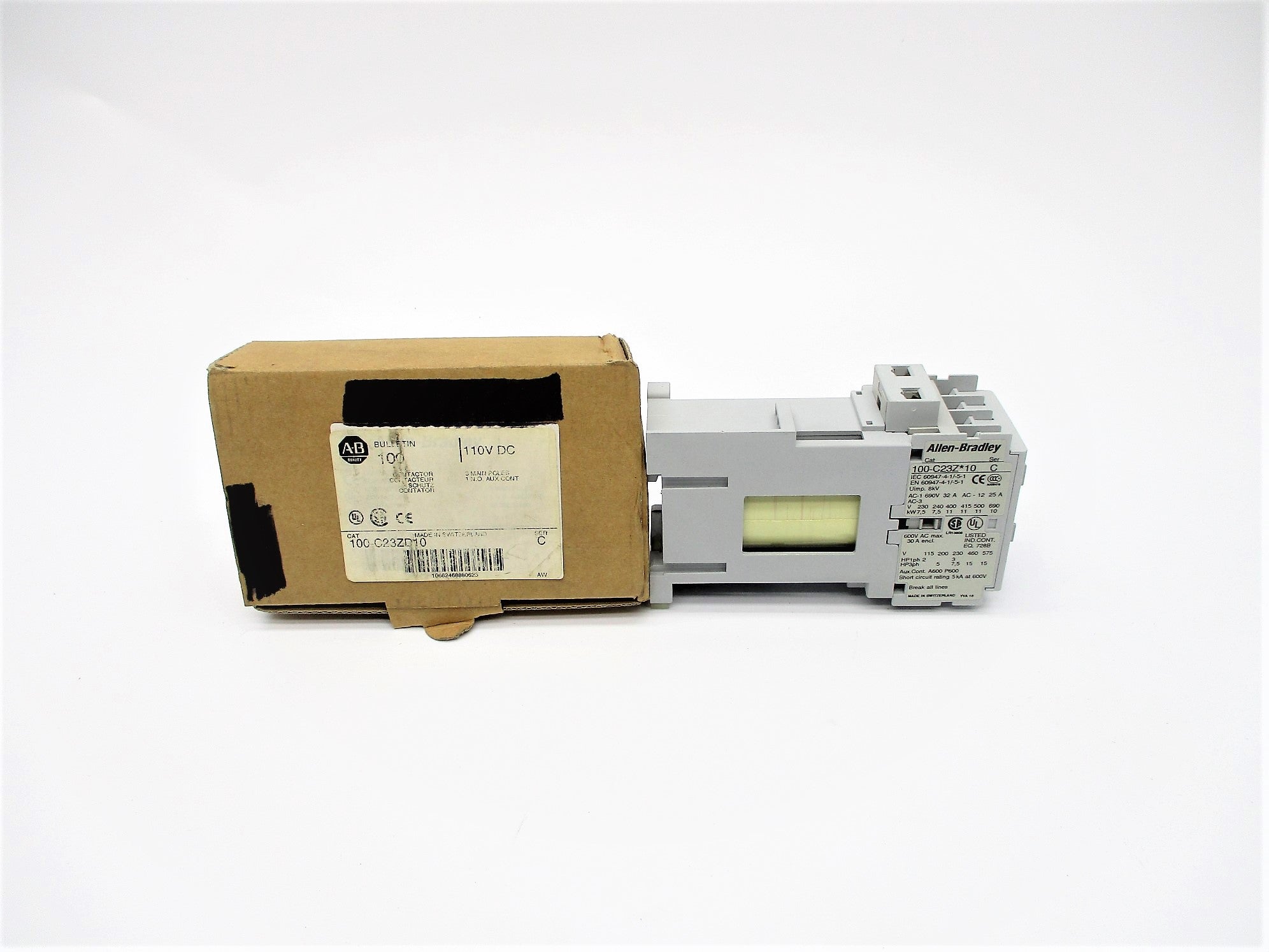 ALLEN BRADLEY 100-C23ZD10 SER. C 110VDC 30A (BR/WH) NSMP