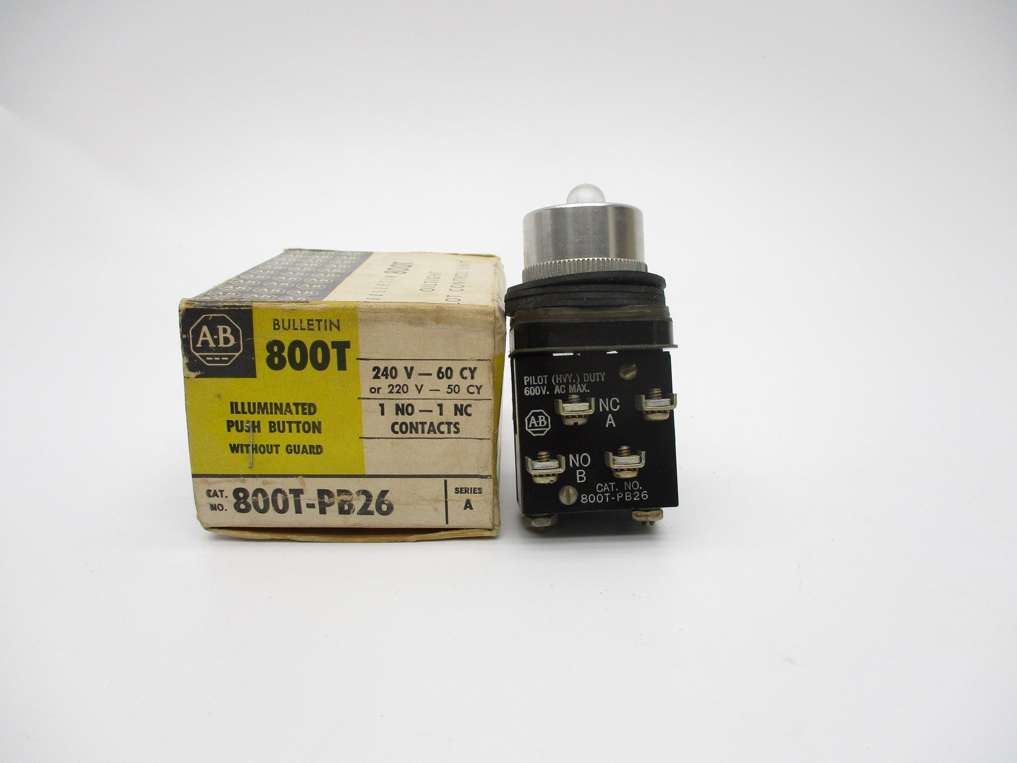 ALLEN BRADLEY 800T-PB26 SER. A (BK/YL) NSMP