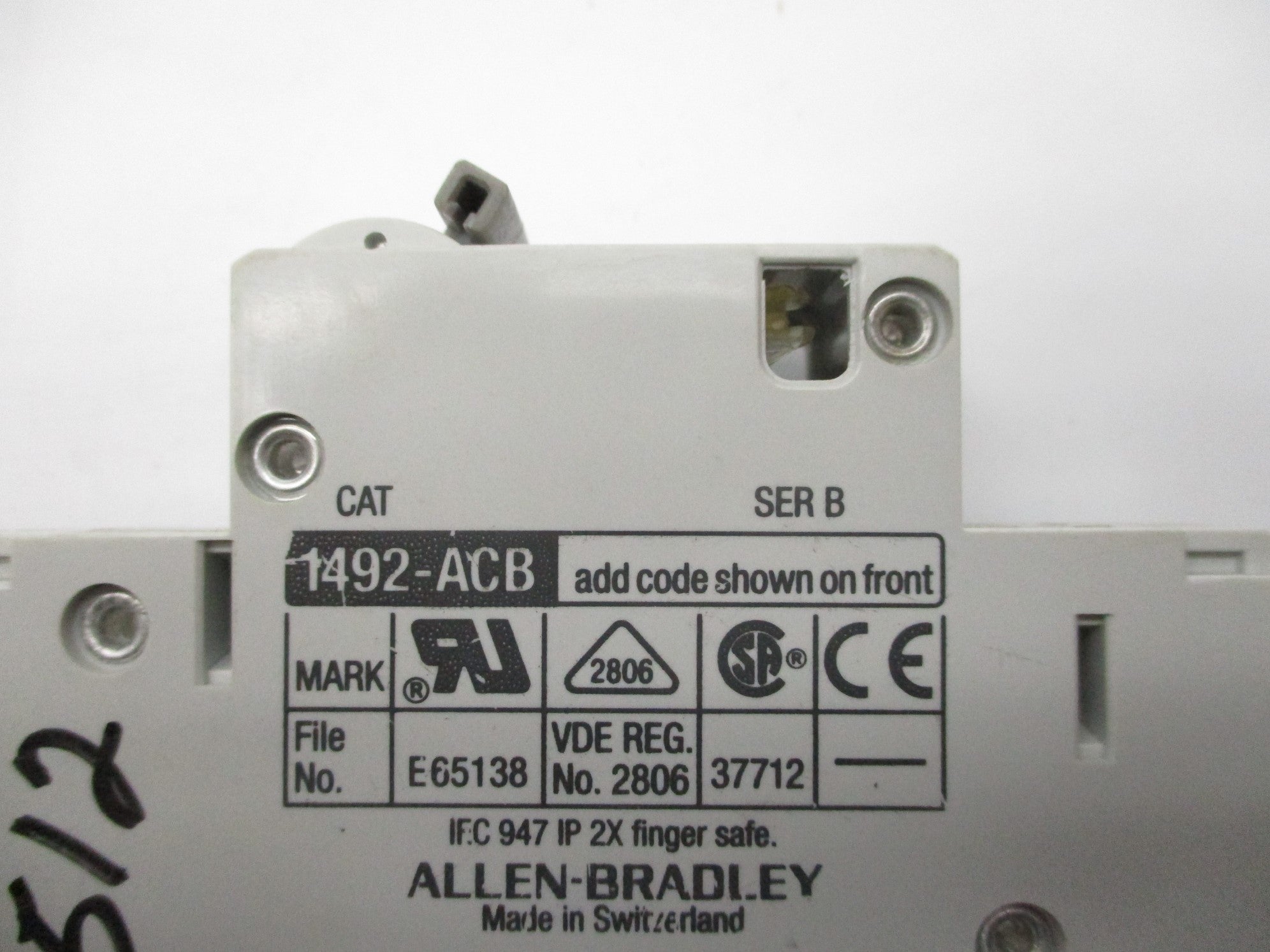 ALLEN BRADLEY 1492-ACBH1 SER. B 1A 277V (AS PICTURED) NSNP