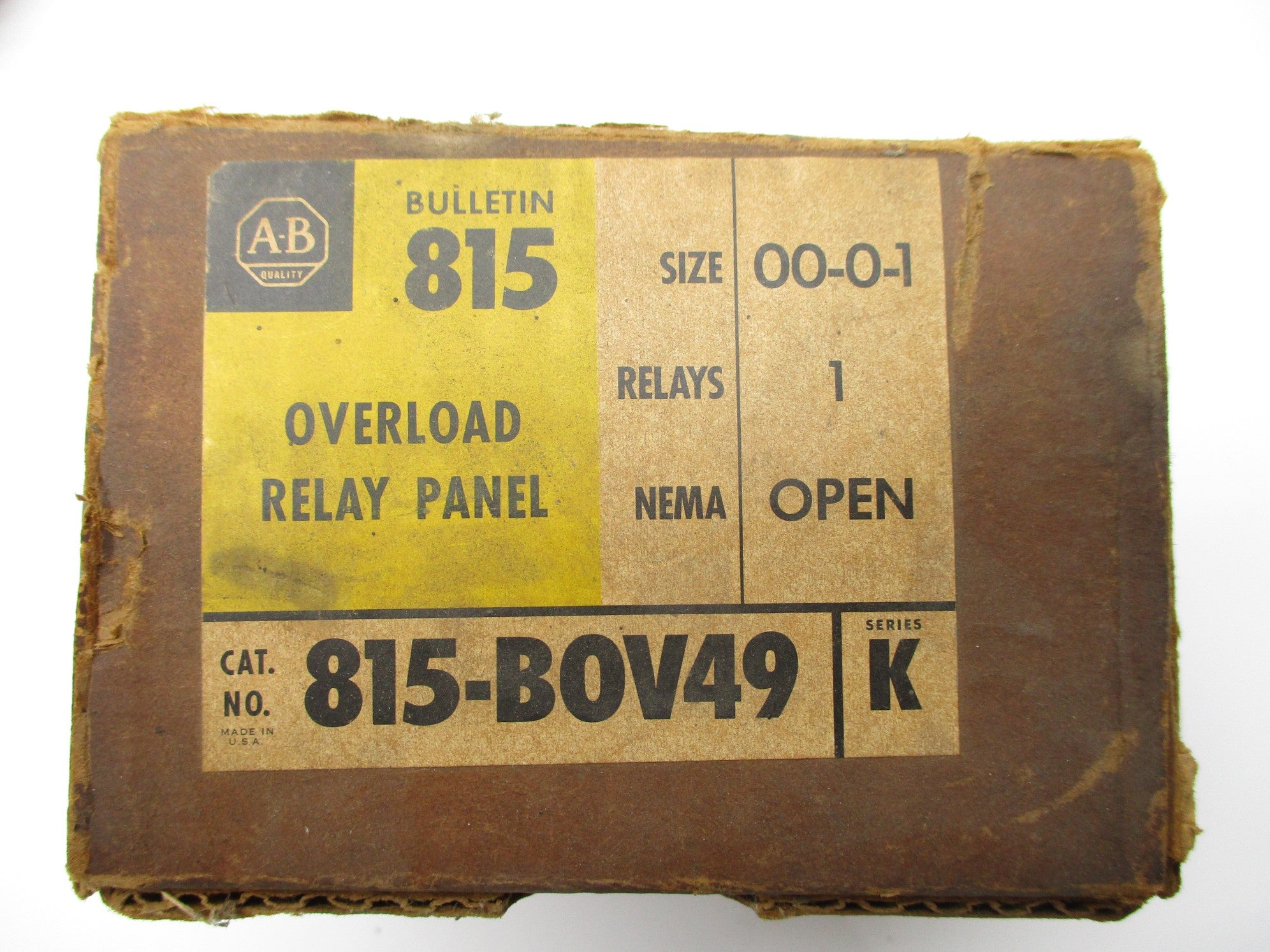 INDUSTRIAL SPARE PART 815-BOV49 SER. K (BR/YL) NSMP