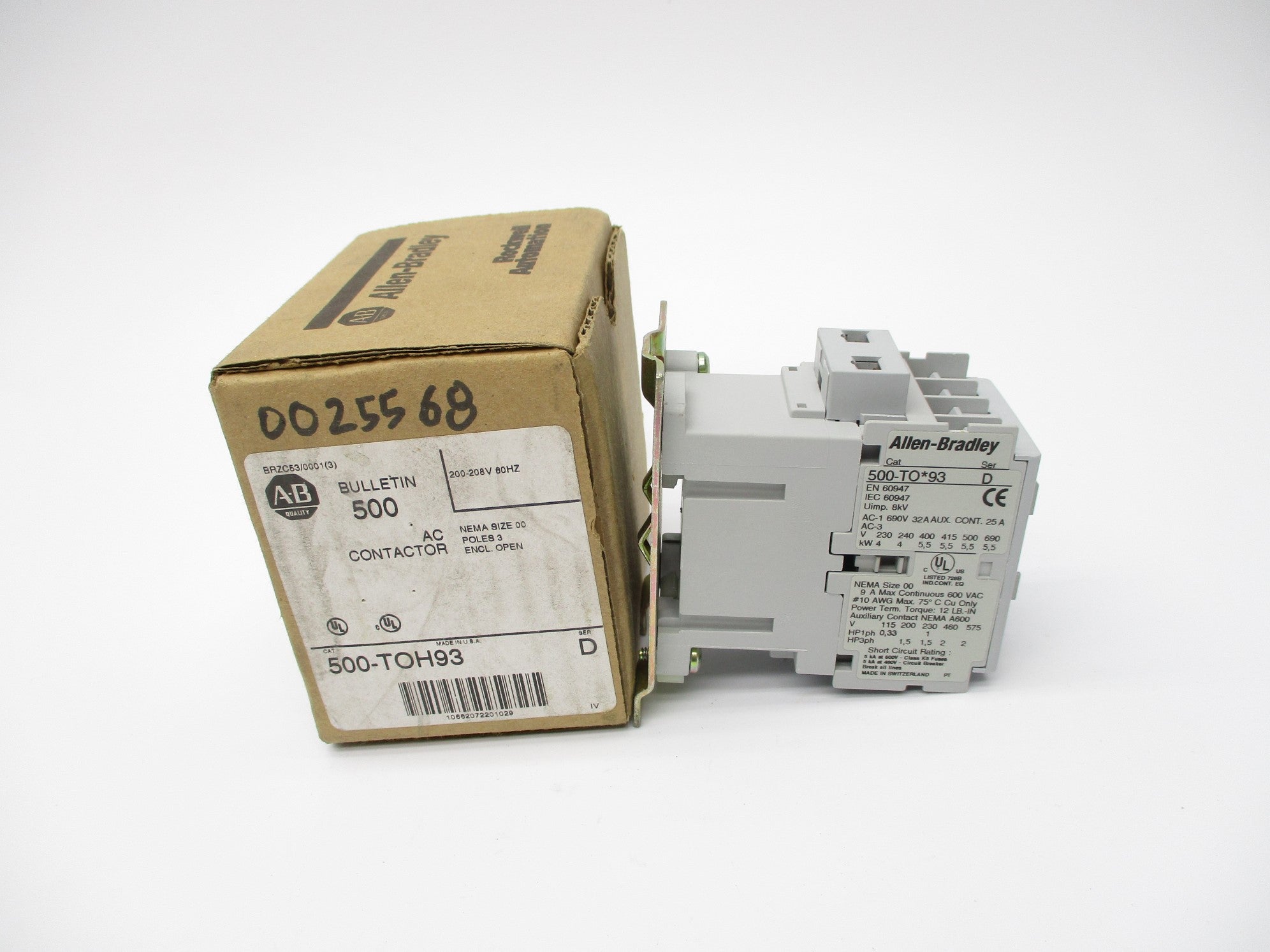 INDUSTRIAL SPARE PART 500-TOH93 SER. D (BR/WH) 208V NSMP