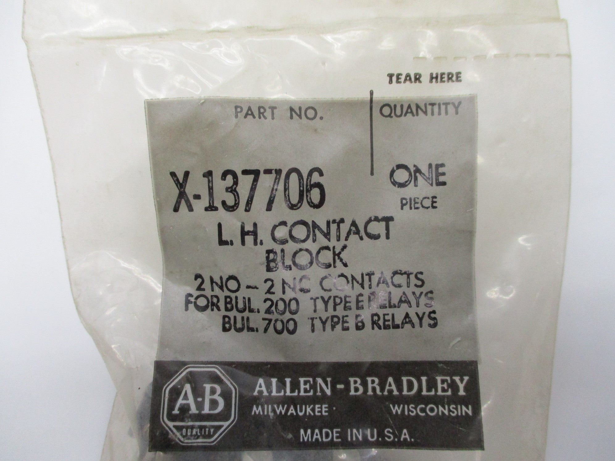 INDUSTRIAL SPARE PART X-137706 NSMP