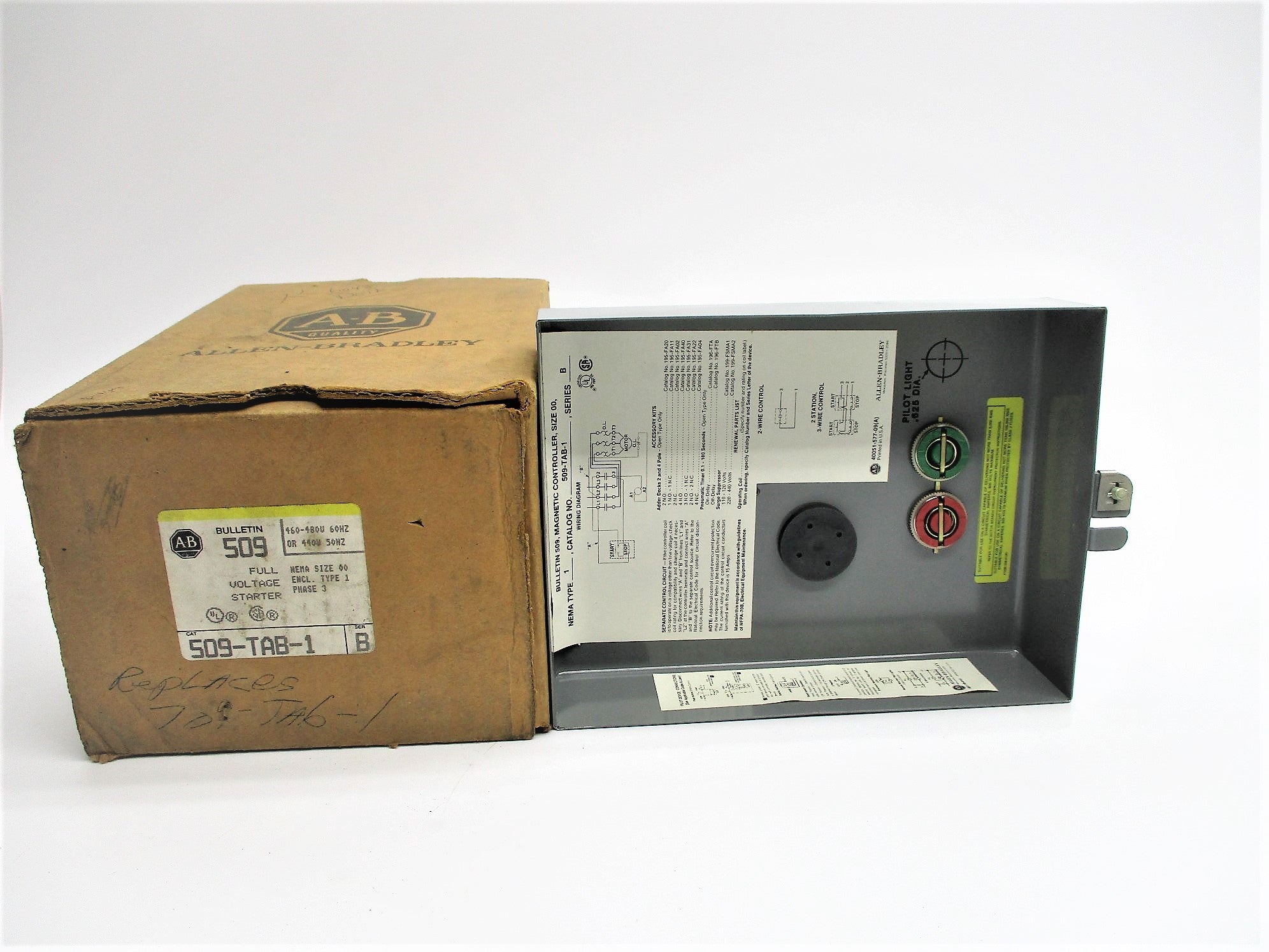 ALLEN BRADLEY 509-TAB-1 SER. B (BR/YL) NSMP