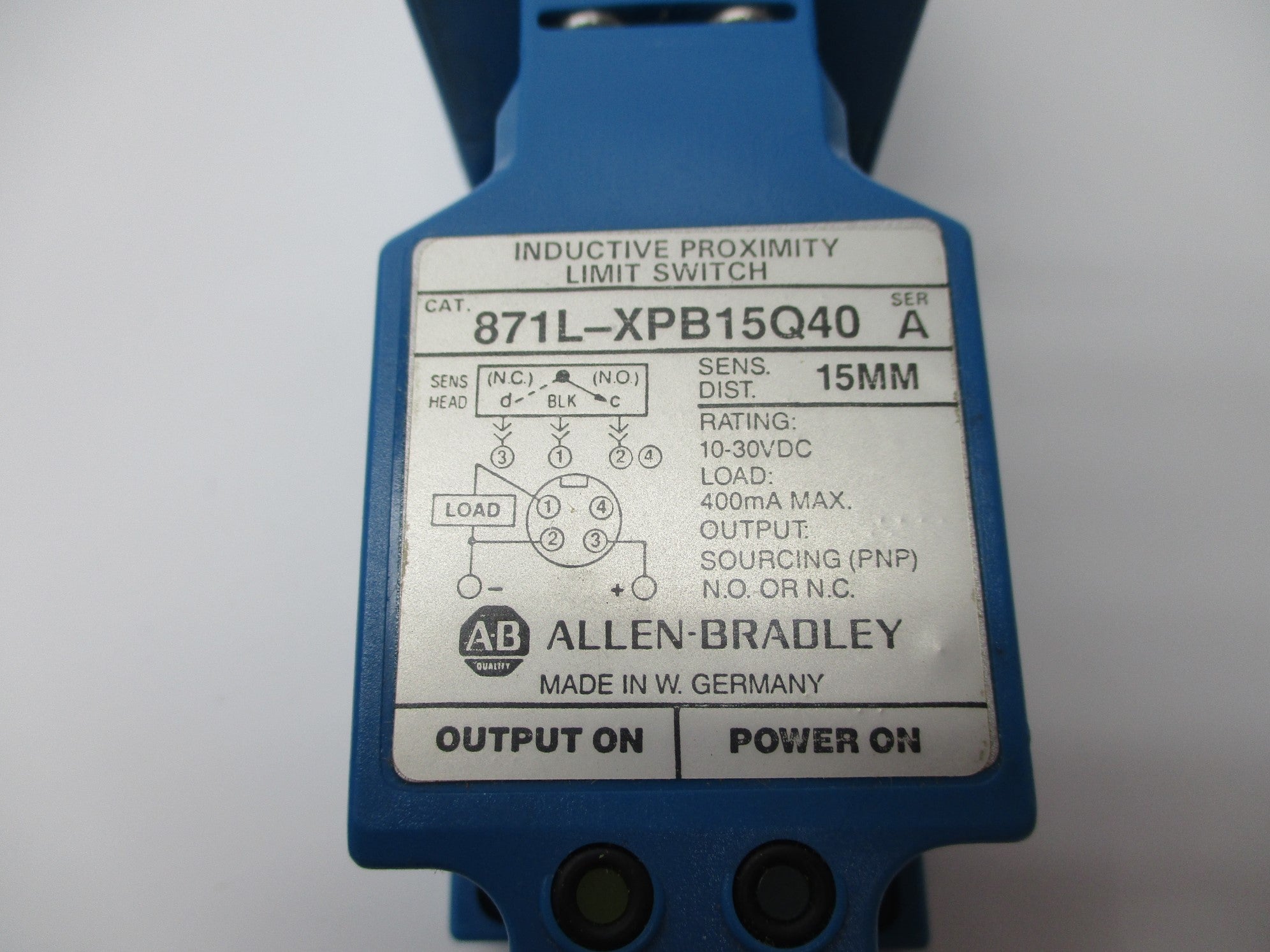 ALLEN BRADLEY 871L-XPB15Q40 SER. A NSNP