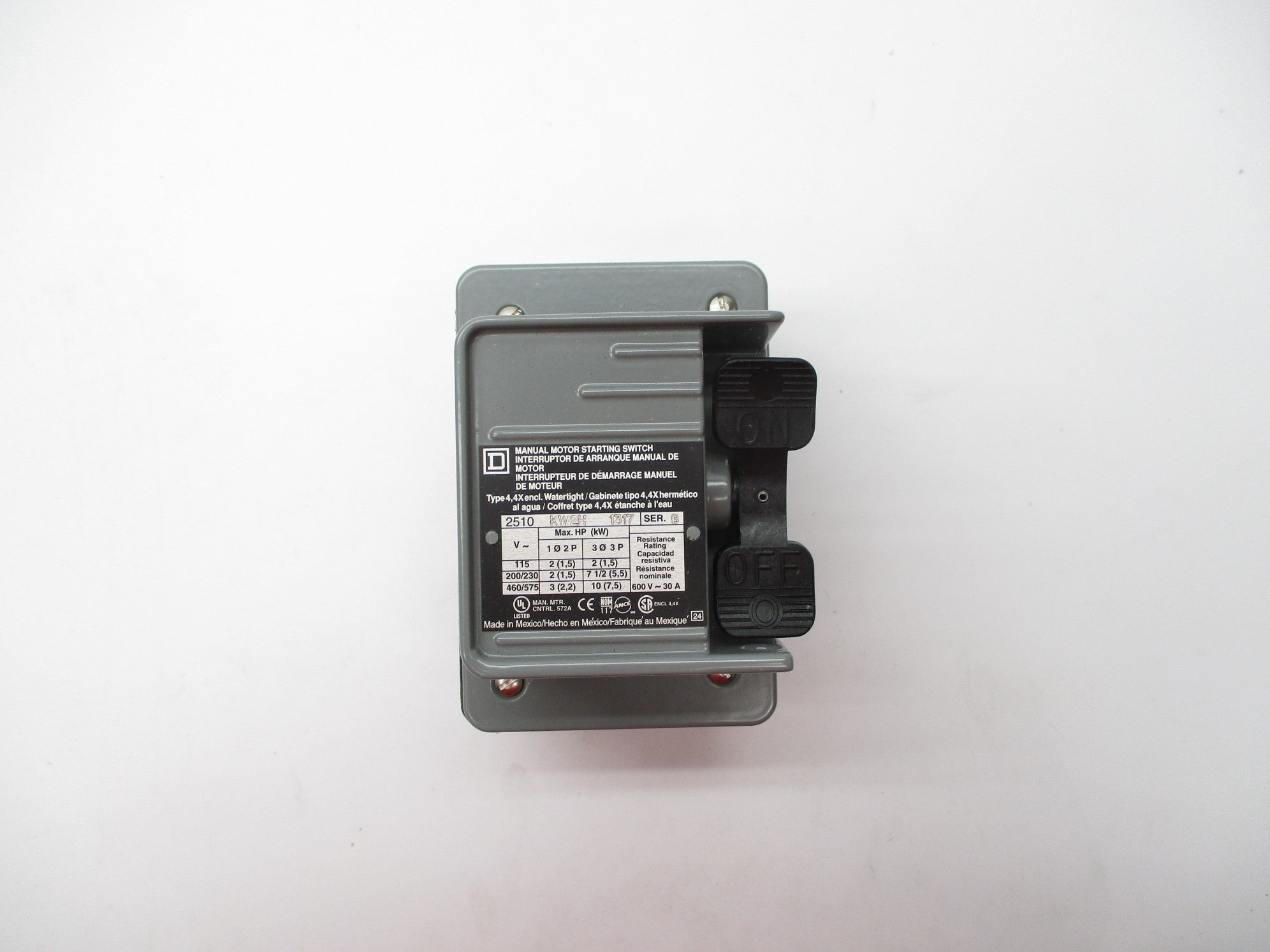 SQUARE D 2510KW2H1317 SER. B NSNP