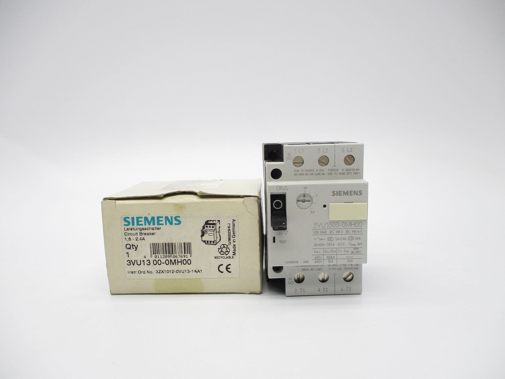 SIEMENS 3VU1300-0MH00 1.6-2-4A NSMP