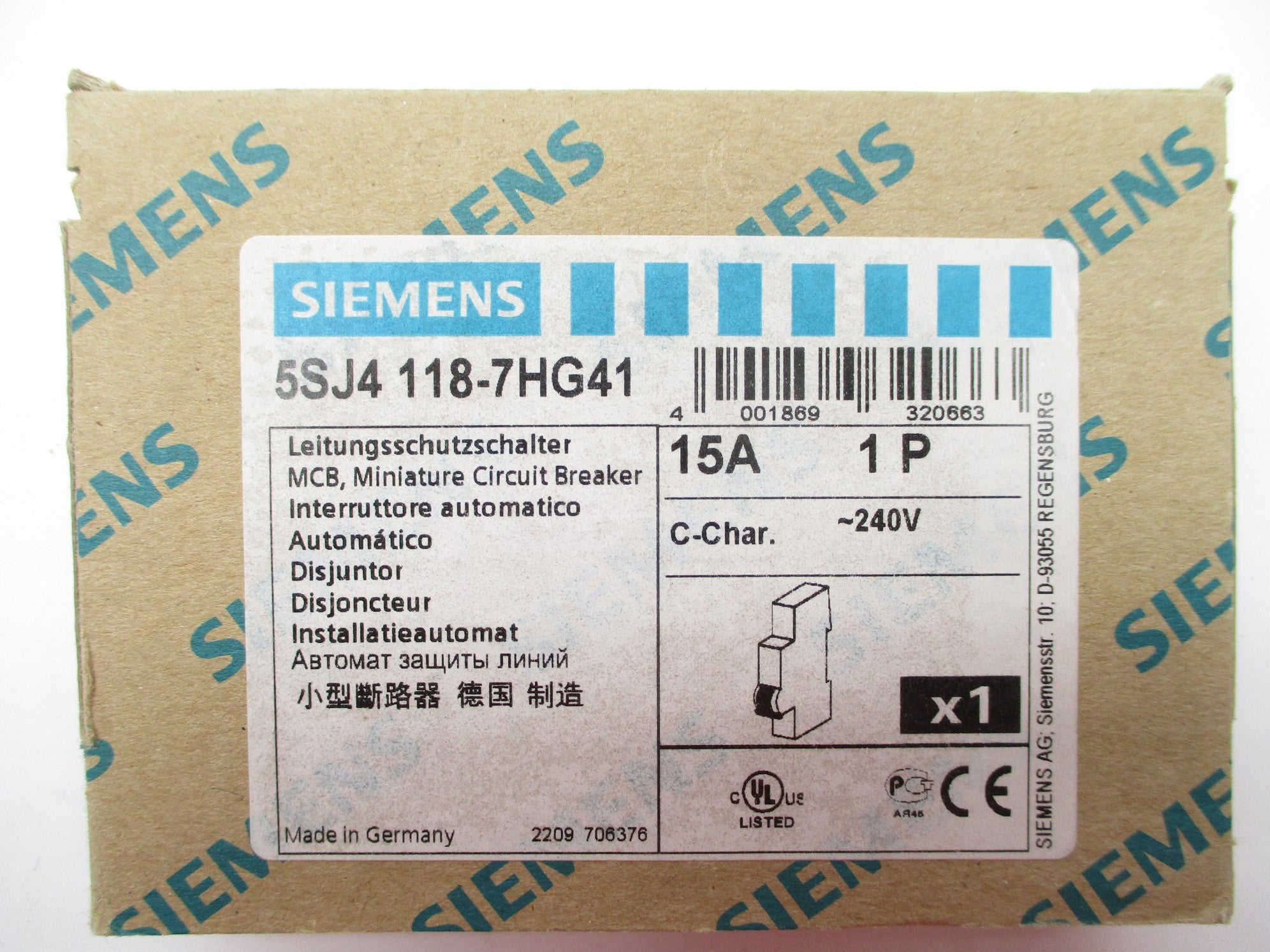 SIEMENS 5SJ4118-7HG41 15A 240V NSMP