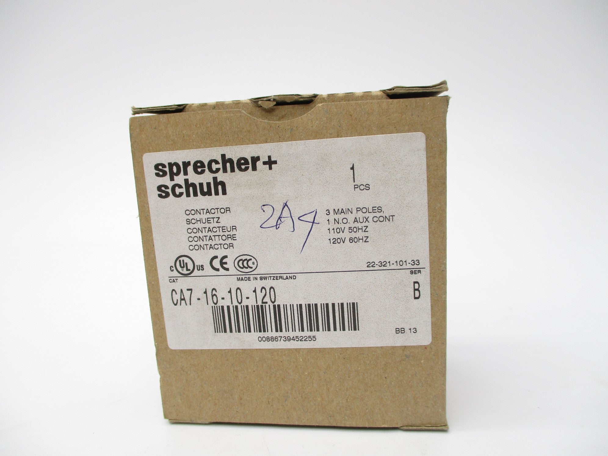 SPRECHER+SCHUH CA7-16-10-120 SER. B 110/120V NSMP