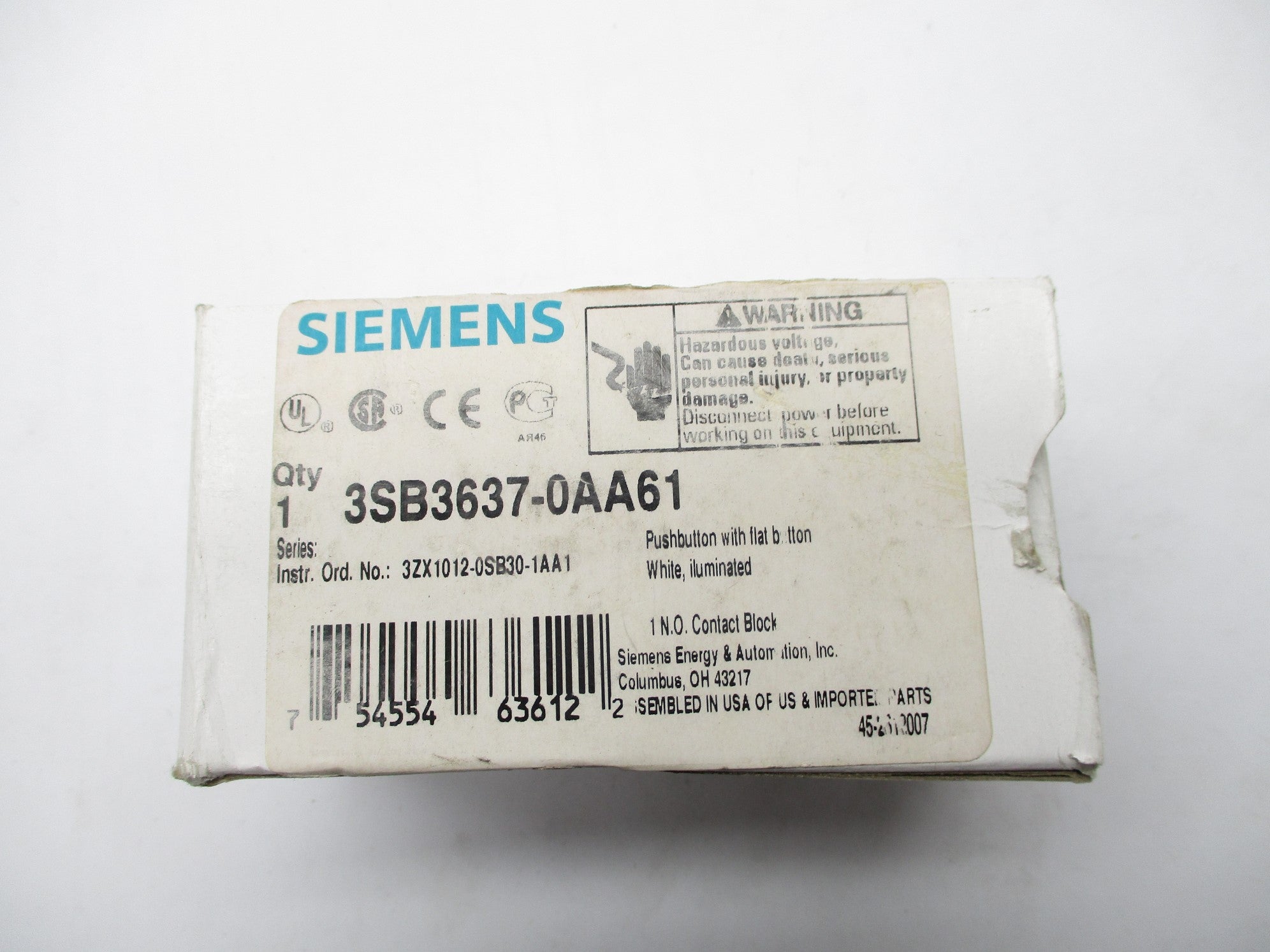 SIEMENS 3SB3637-0AA61 NSMP