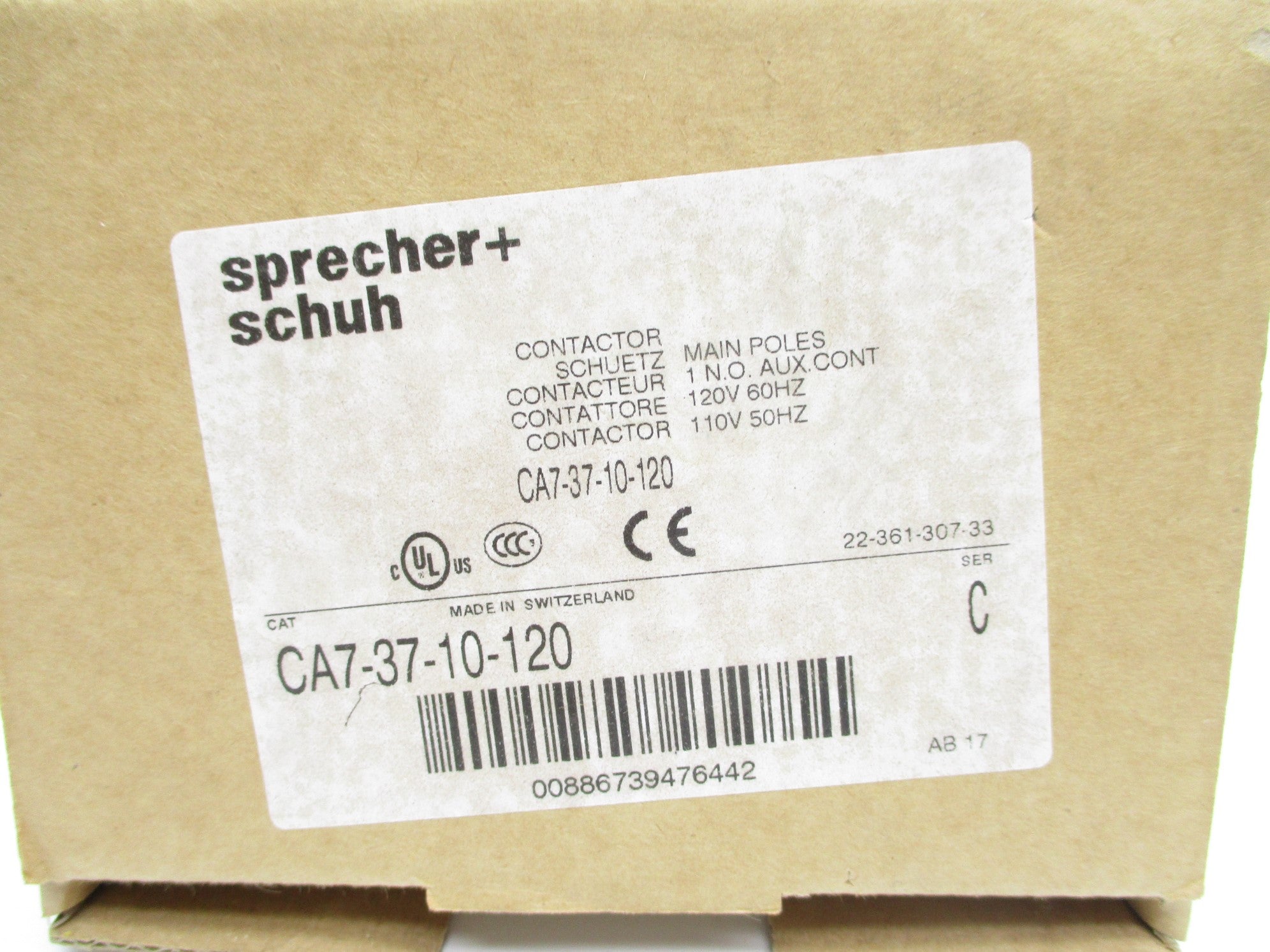 SPRECHER+SCHUH CA7-37-10-120 SER. C 110/120V NSMP