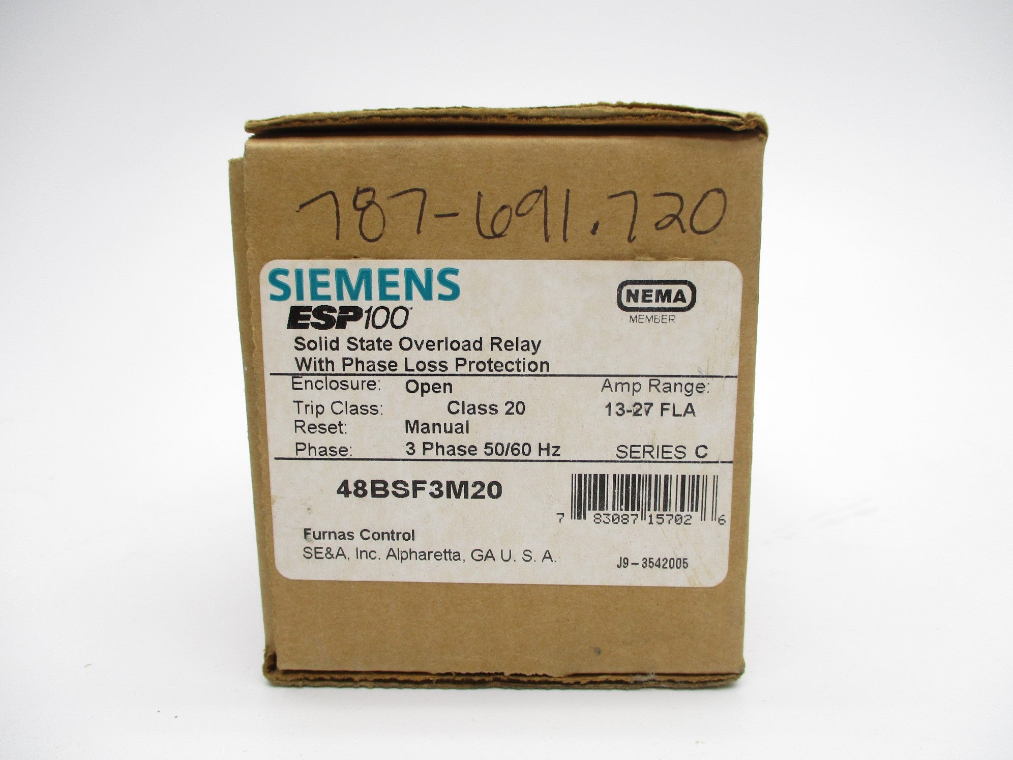 SIEMENS 48BSF3M20 SER. C 600VAC 13-27A NSMP