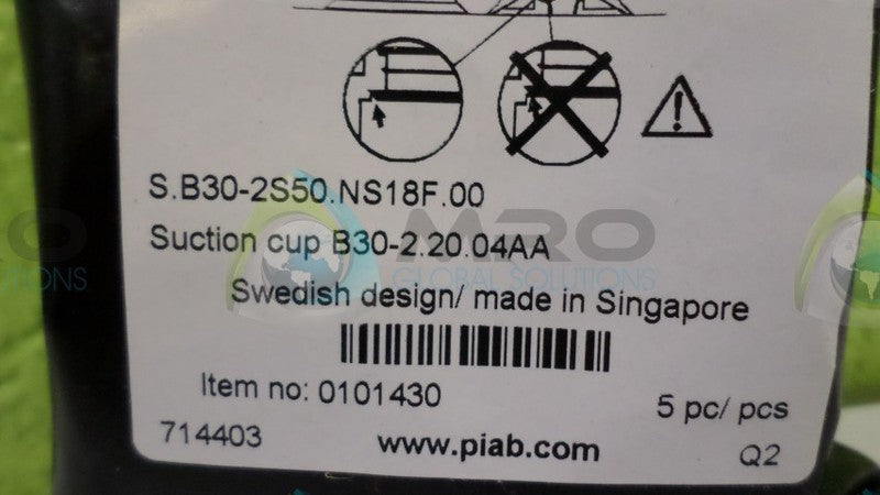 PIAB B30-2.20.04AA SUCTION CUP *NEW IN FACTORY BAG*