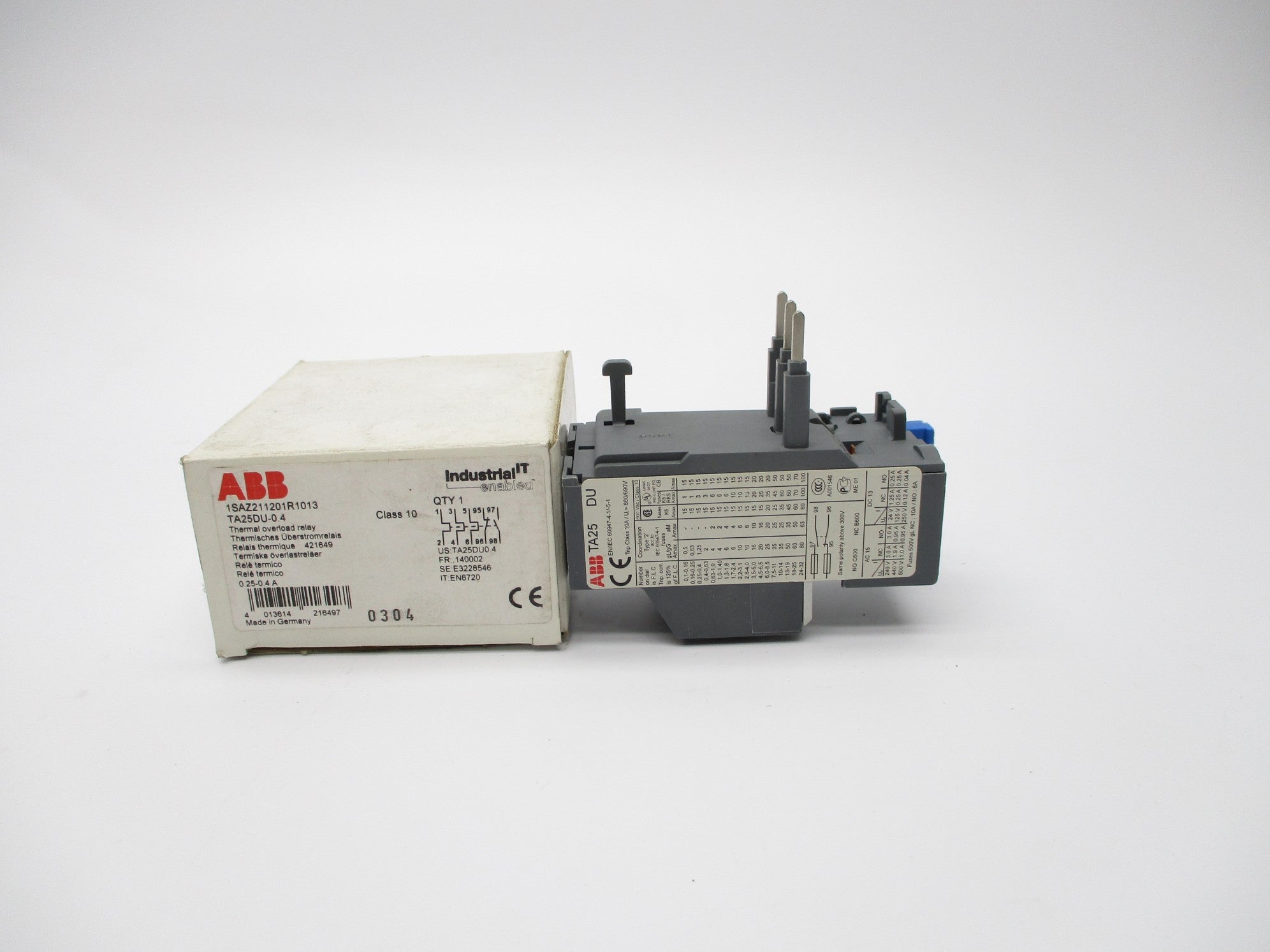 ABB TA25DU-0.4 1SAZ211201R1013 0.25-0.4A NSMP