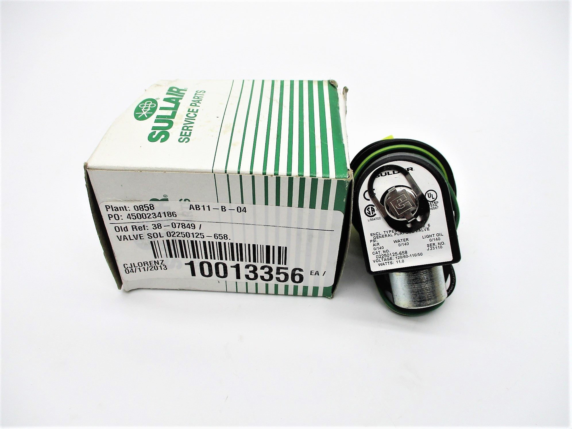 SULLAIR 02250125-658 110-120V 0-140PSI 1/4" NSMP