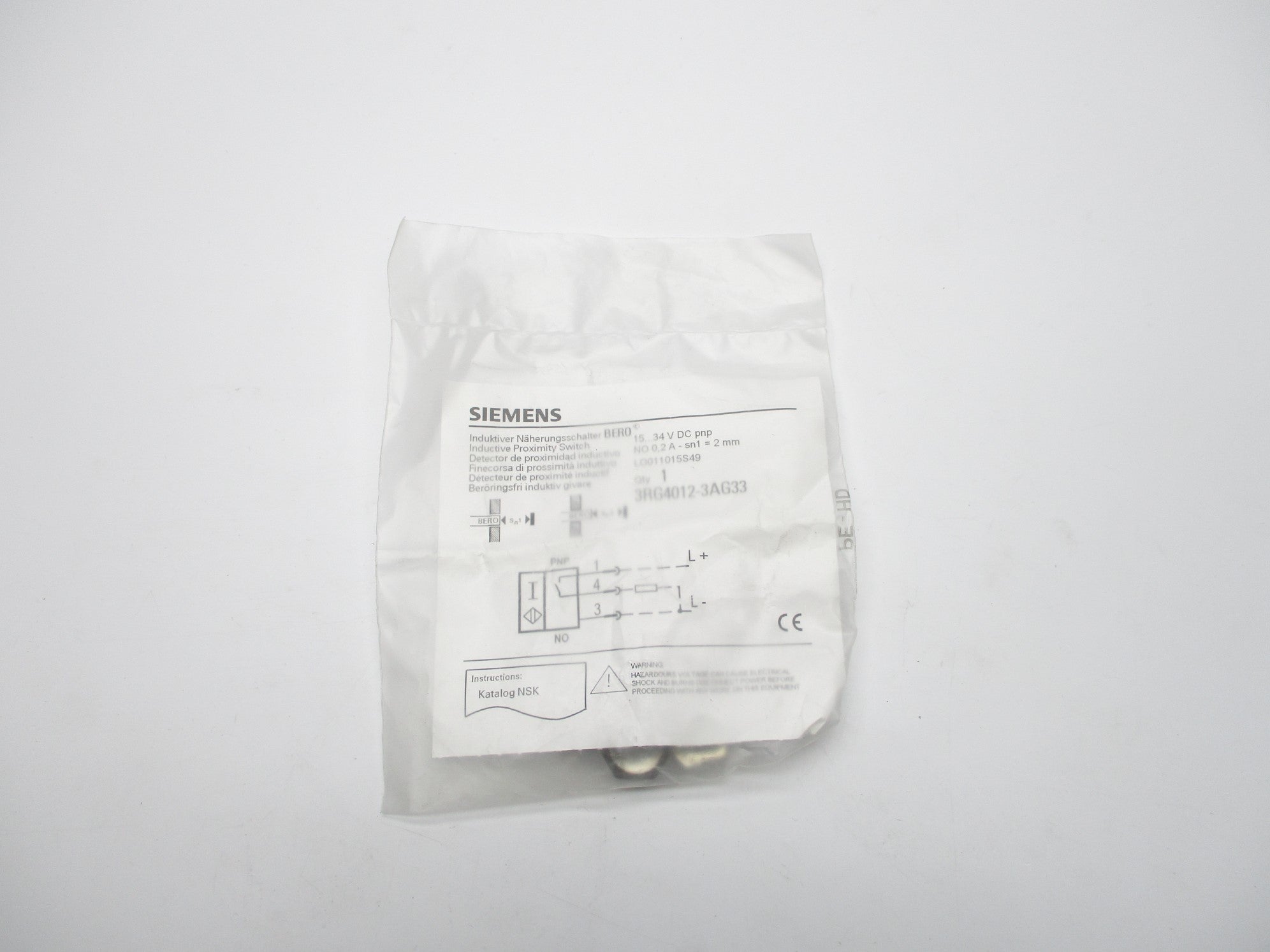 SIEMENS 3RG4012-3AG33 10-34VDC NSMP