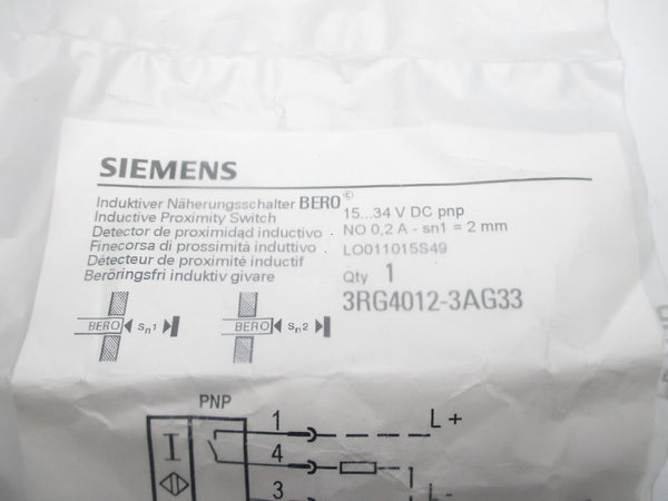 SIEMENS 3RG4012-3AG33 10-34VDC NSMP