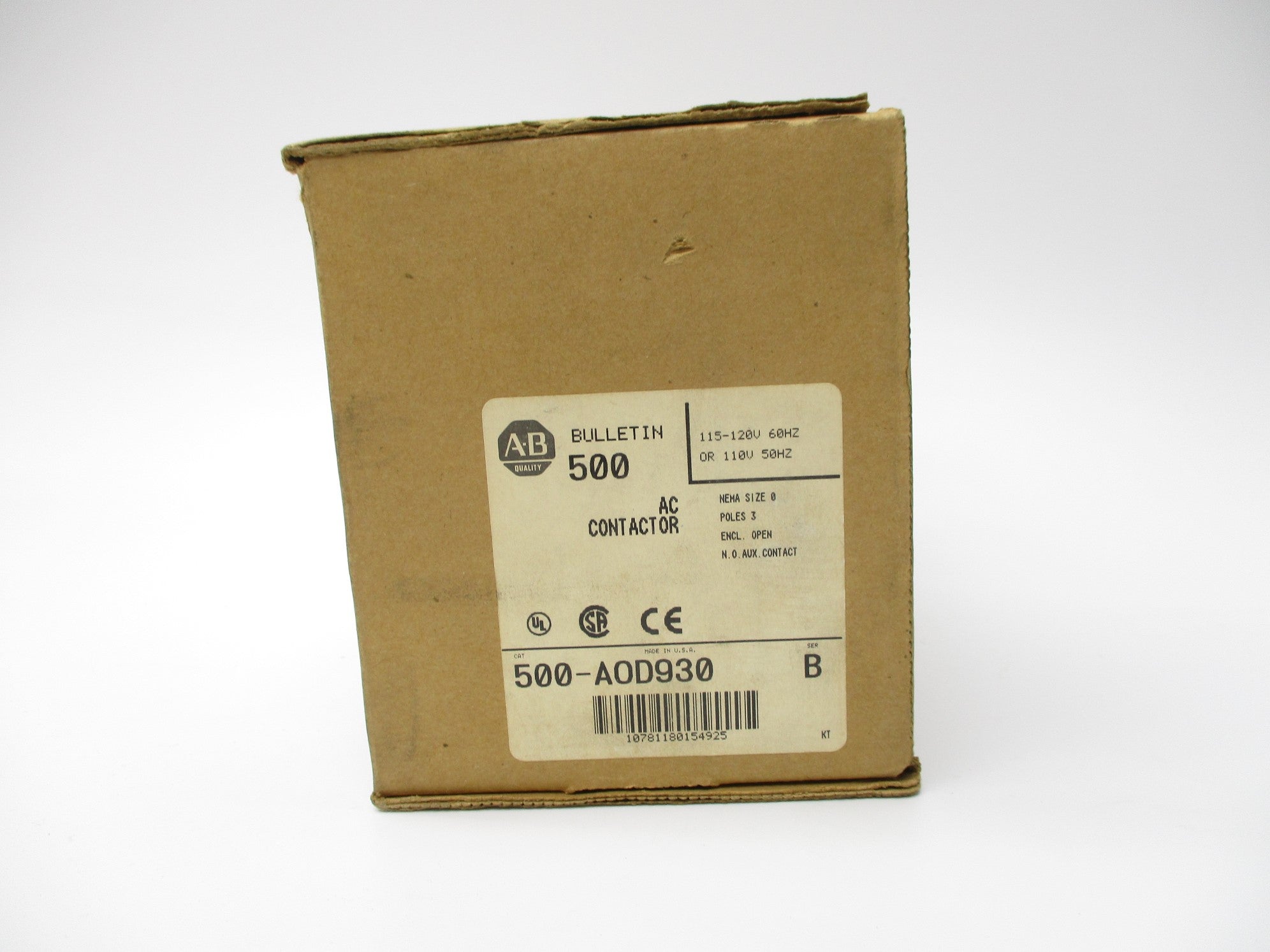 INDUSTRIAL SPARE PART 500-AOD930 SER. B 110/115-120V 18A (BR/WH) NSMP