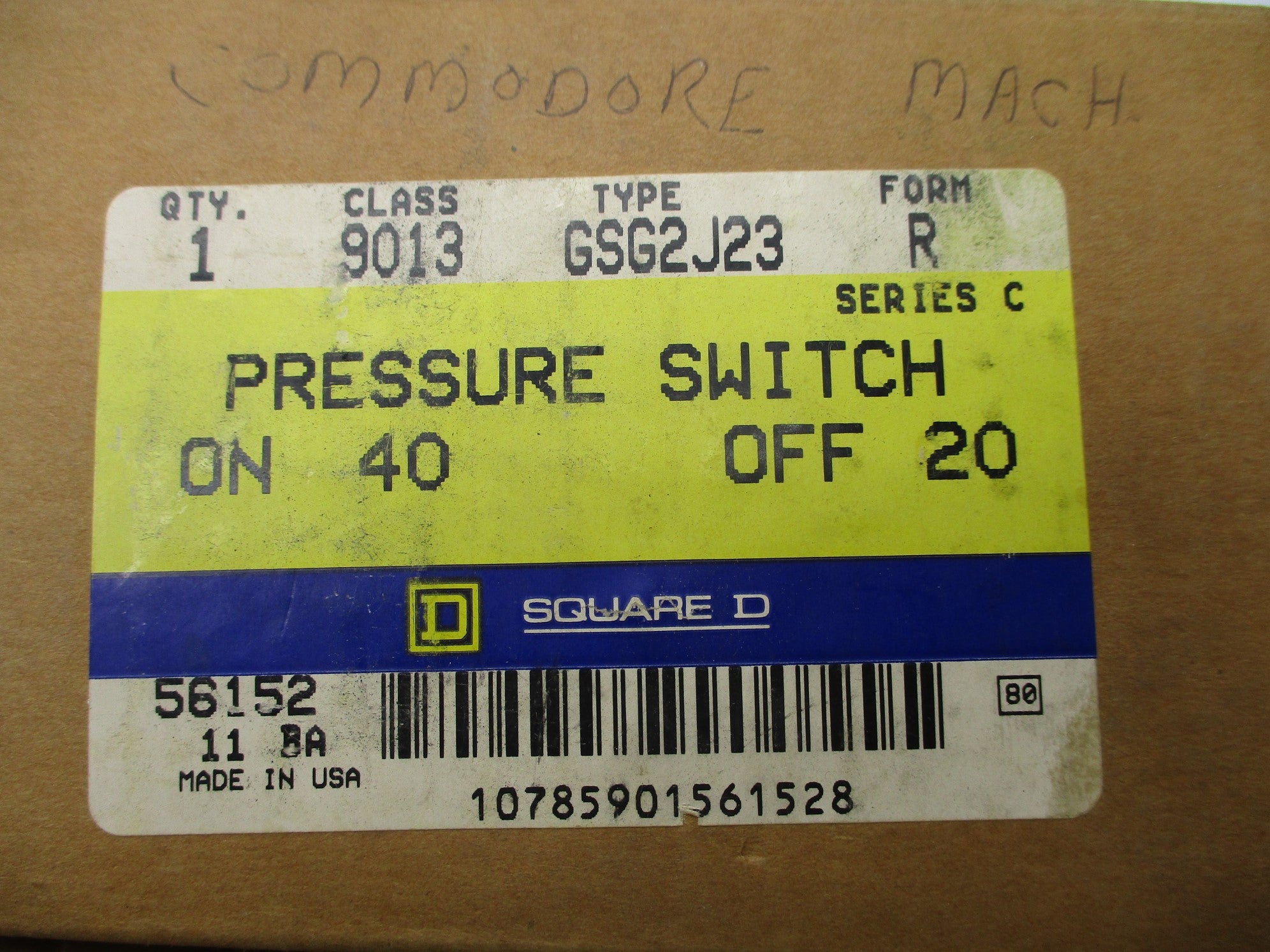 SQUARE D 9013GSG2J23 SER. C NSMP