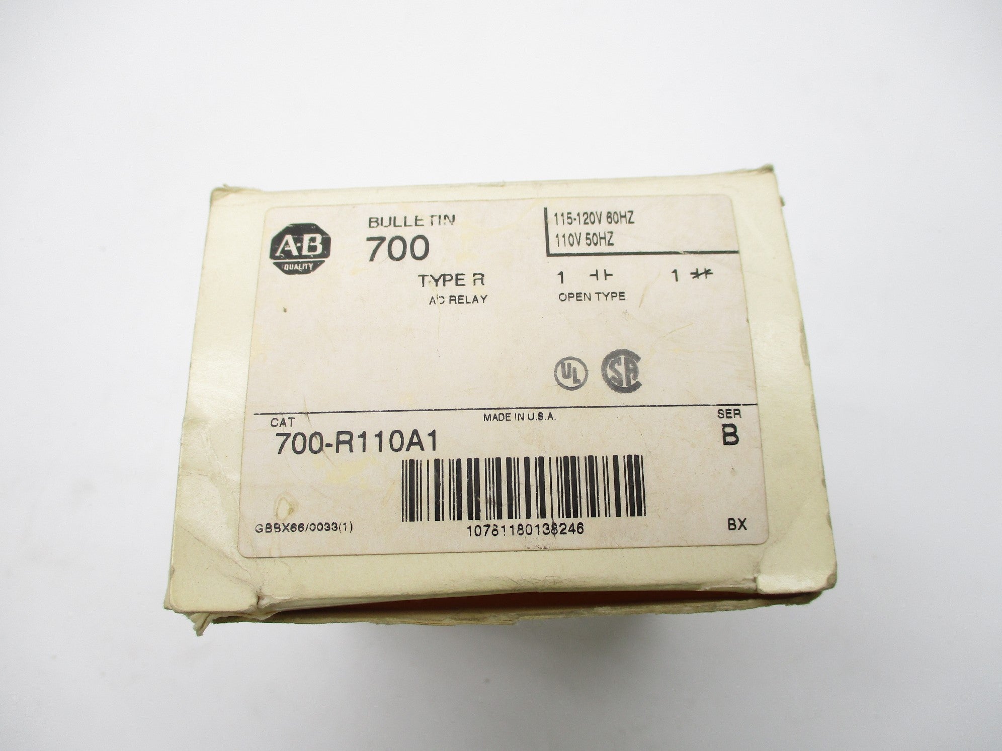 ALLEN BRADLEY 700-R110A1 SER. B 110/120V (WH) NSMP