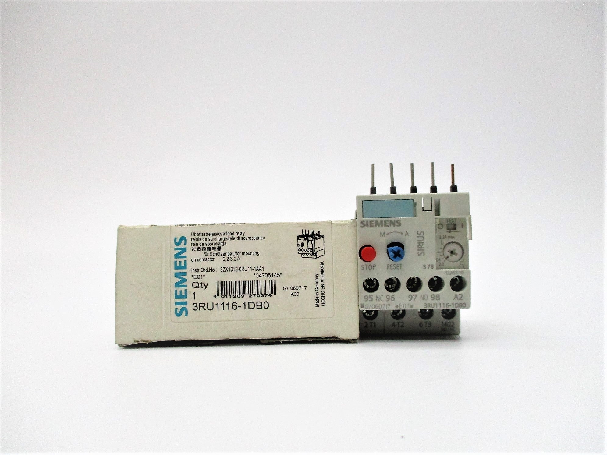 SIEMENS 3RU1116-1DB0 2.2-3.2A NSMP