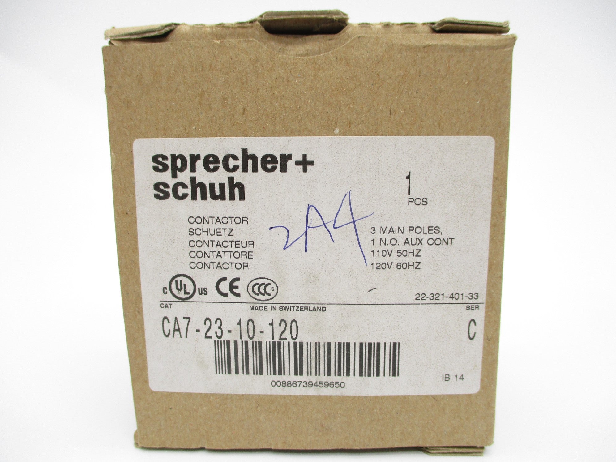 SPRECHER+SCHUH CA7-23-10-120 SER. C 110/120V NSMP