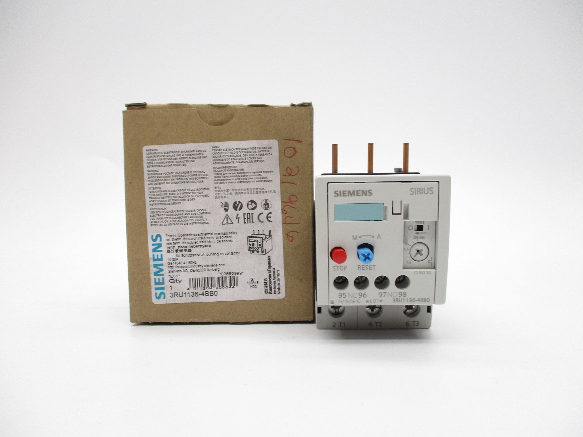 SIEMENS 3RU1136-4BB0 14-20A NSMP