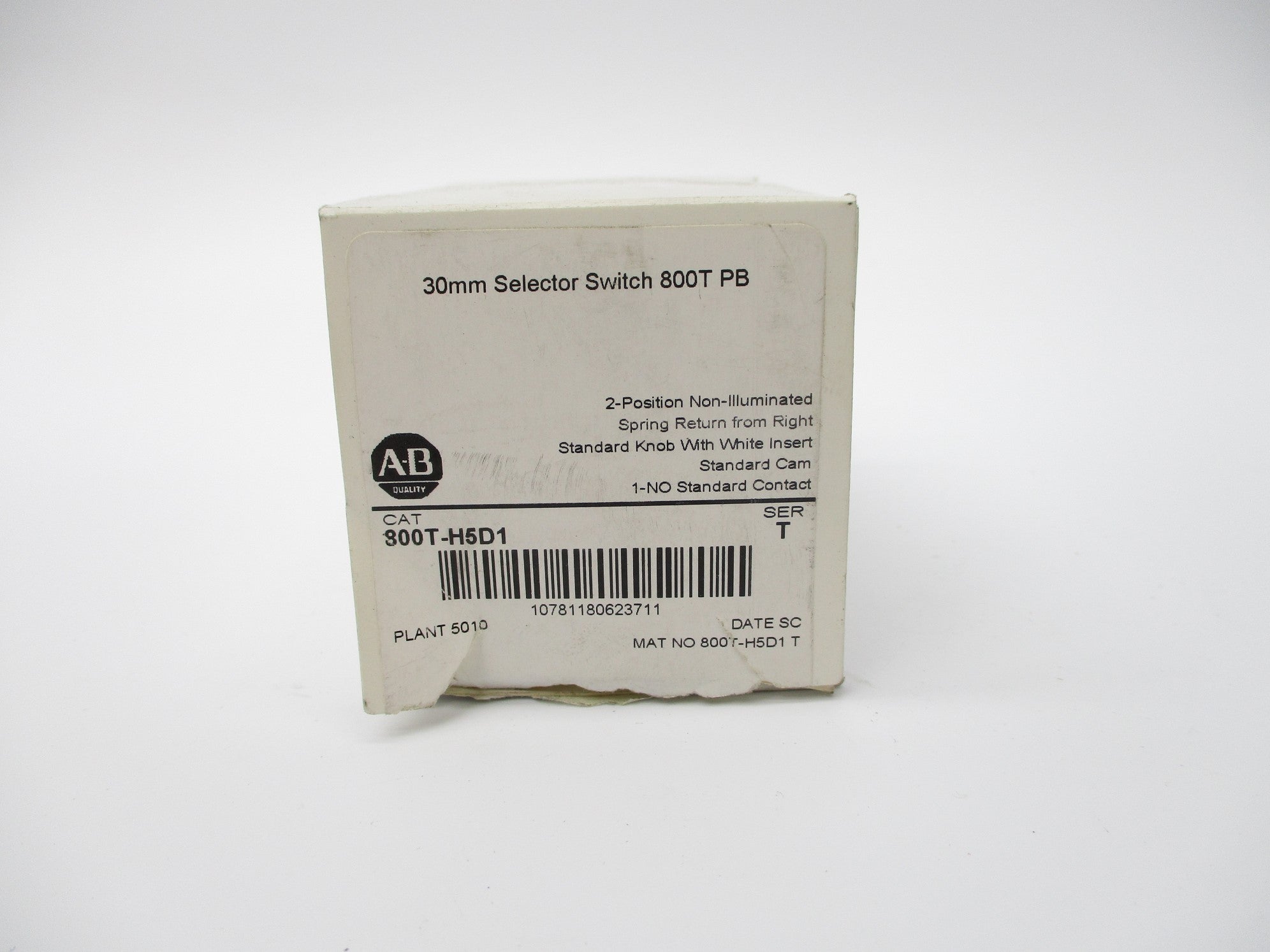 ALLEN BRADLEY 800T-H5D1 SER. T (WH) (AS PICTURED) NSMP