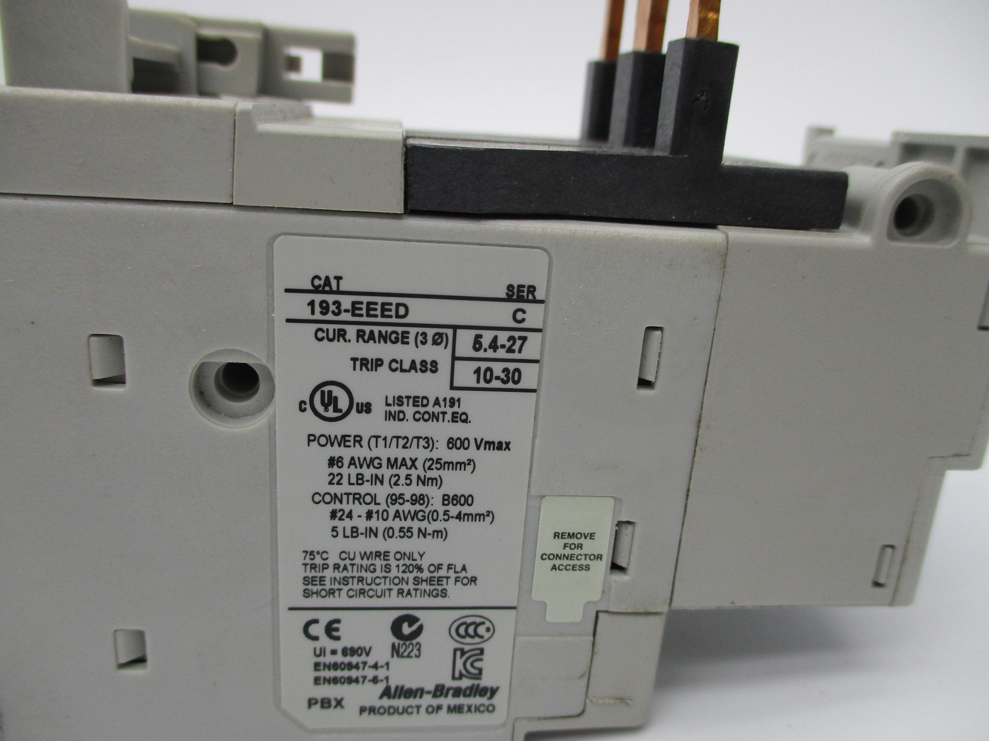 ALLEN BRADLEY 193-EEED SER. C 5.4-27A NSNP