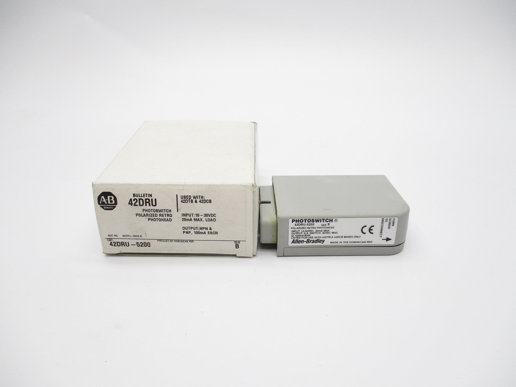 ALLEN BRADLEY 42DRU-5200 SER. B 10-30VDC (WH) NSMP
