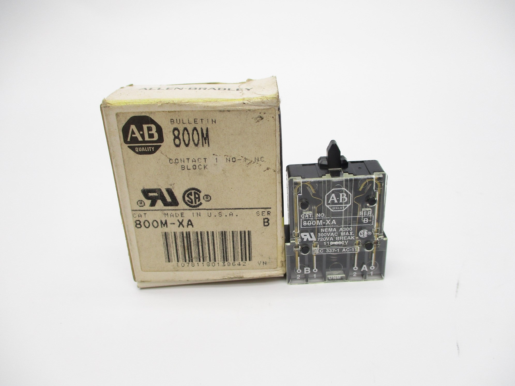 ALLEN BRADLEY 800M-XA SER. B (BK/YL) NSMP