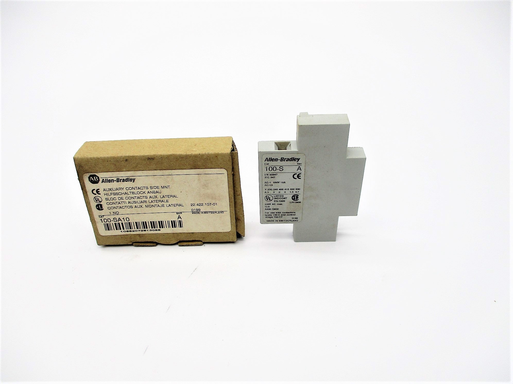 ALLEN BRADLEY 100-SA10 SER. A (BR/WH) NSMP