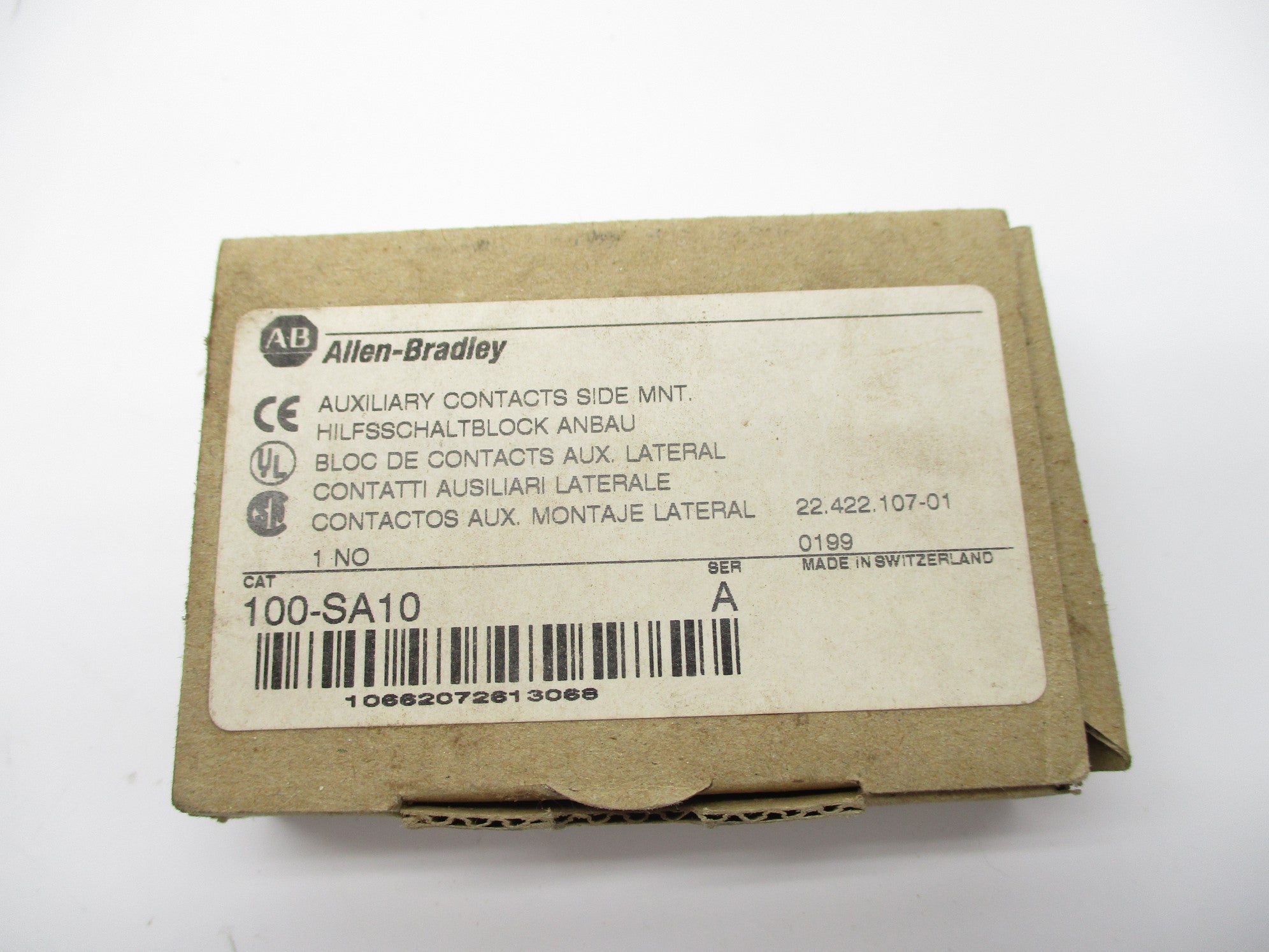 ALLEN BRADLEY 100-SA10 SER. A (BR/WH) NSMP