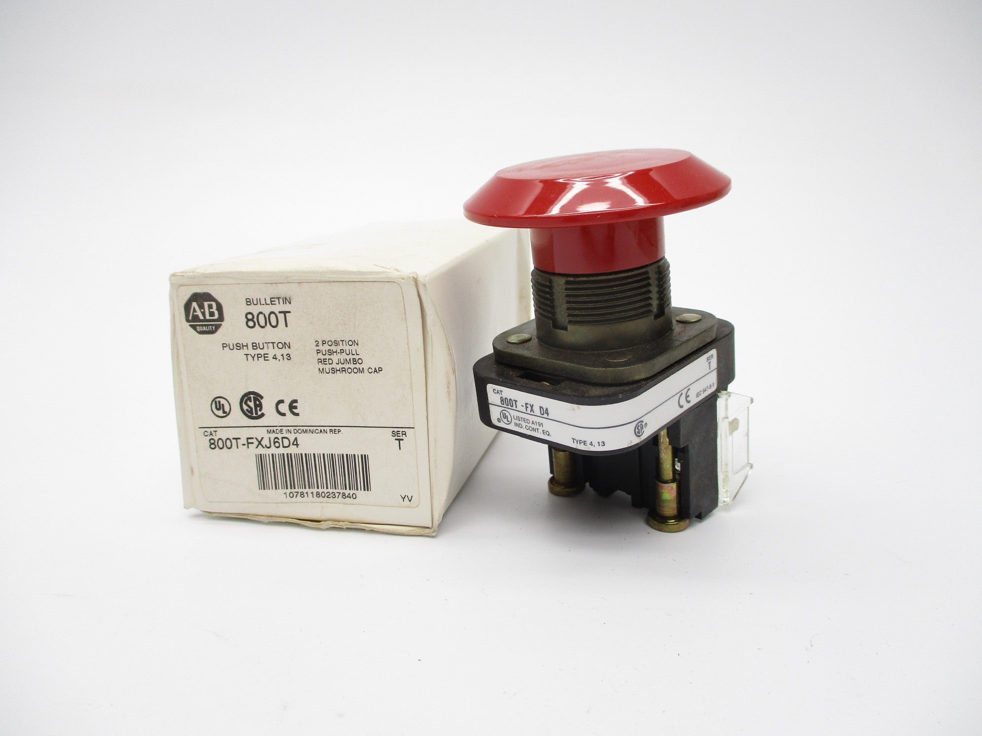 ALLEN BRADLEY 800T-FXJ6D4 SER. T (WH) NSMP