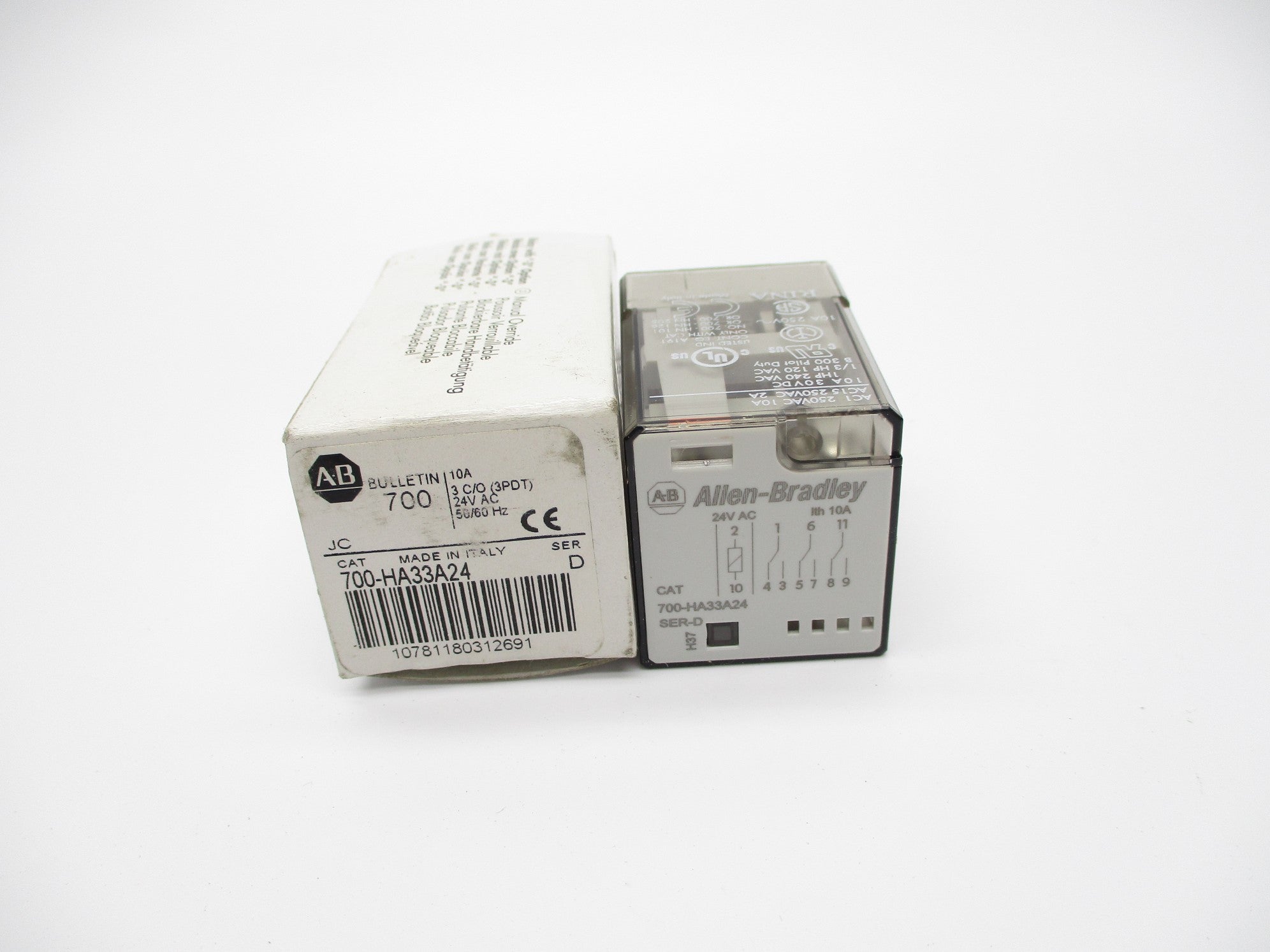 ALLEN BRADLEY 700-HA33A24 SER. D 24VAC 10A (WH) NSMP
