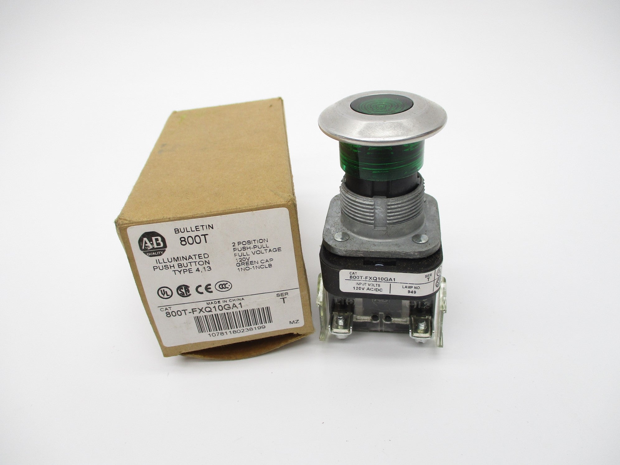ALLEN BRADLEY 800T-FXQ10GA1 SER. T (BR/WH) NSMP