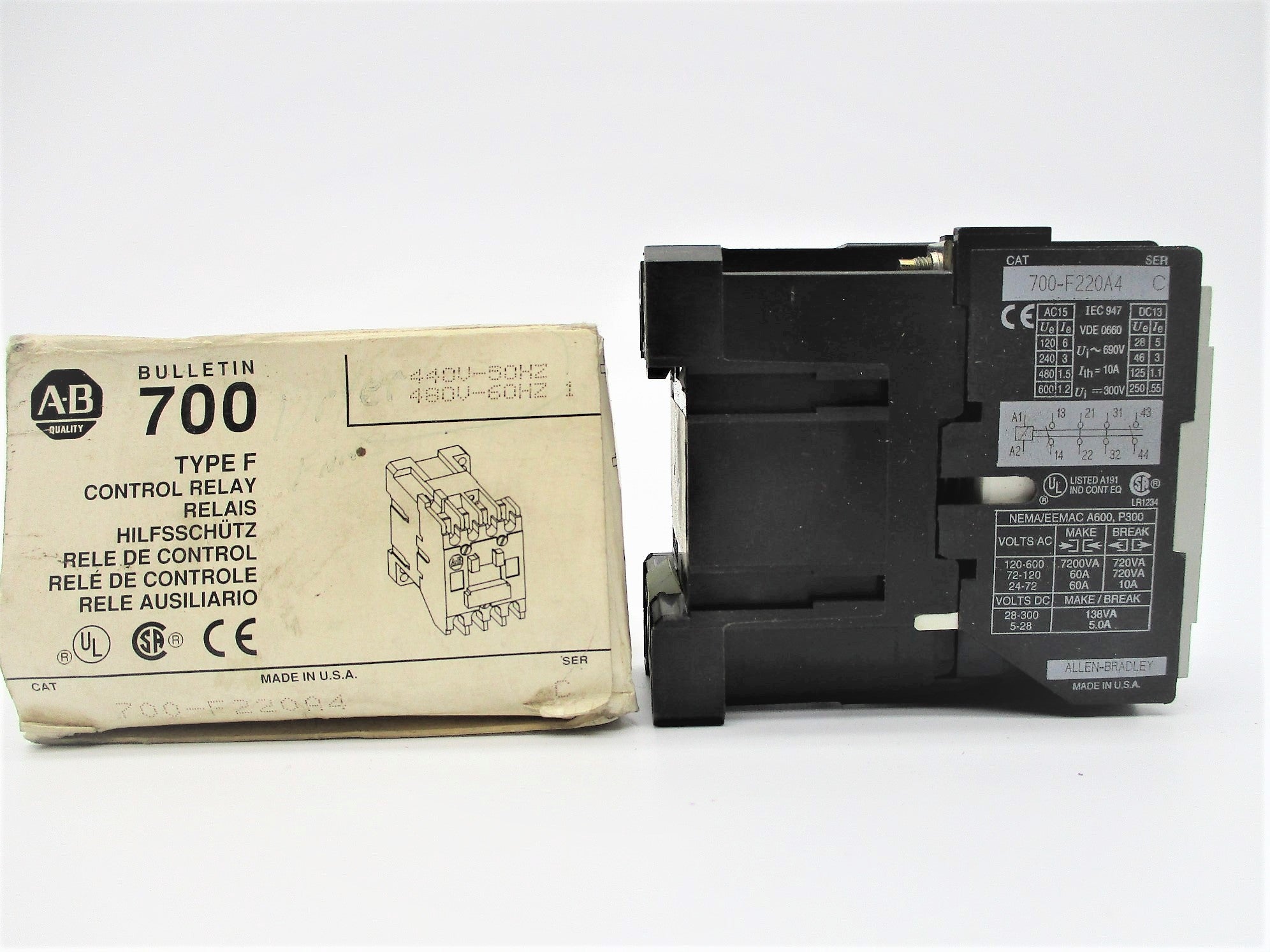 INDUSTRIAL SPARE PART 700-F220A4 SER. C 440/480V (GY/BL) NSMP