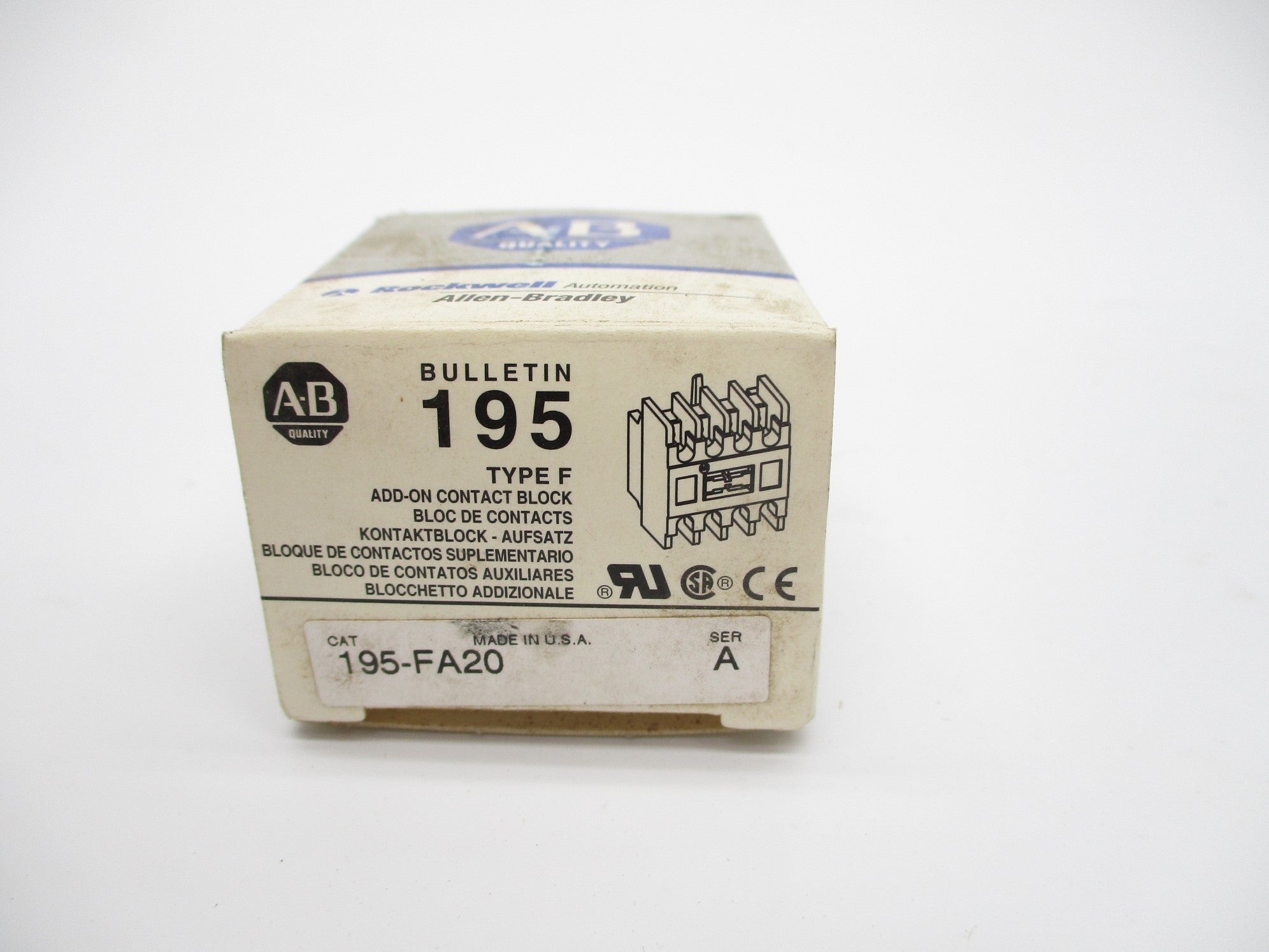 ALLEN BRADLEY 195-FA20 SER. A 690V 10A (GY/BL) NSMP