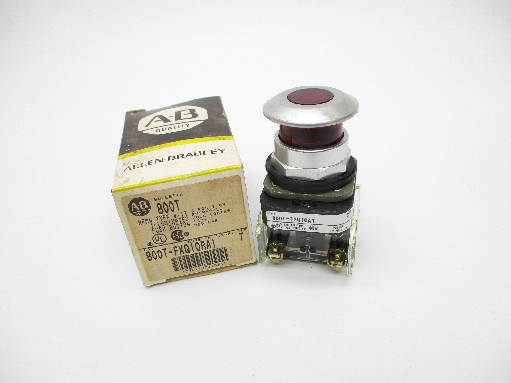 ALLEN BRADLEY 800T-FXQ10RA1 SER. T (BK/YL) NSMP