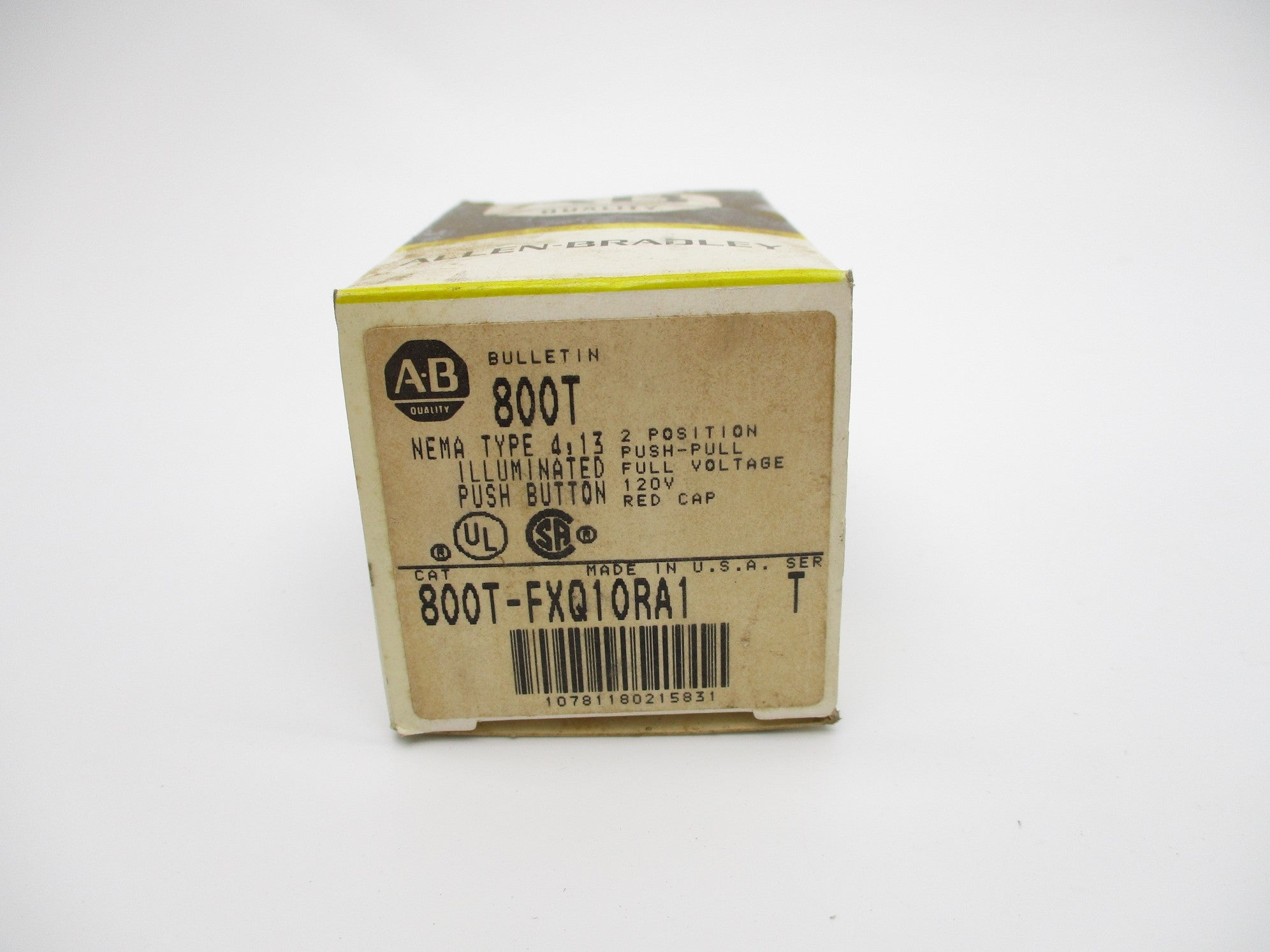 ALLEN BRADLEY 800T-FXQ10RA1 SER. T (BK/YL) NSMP