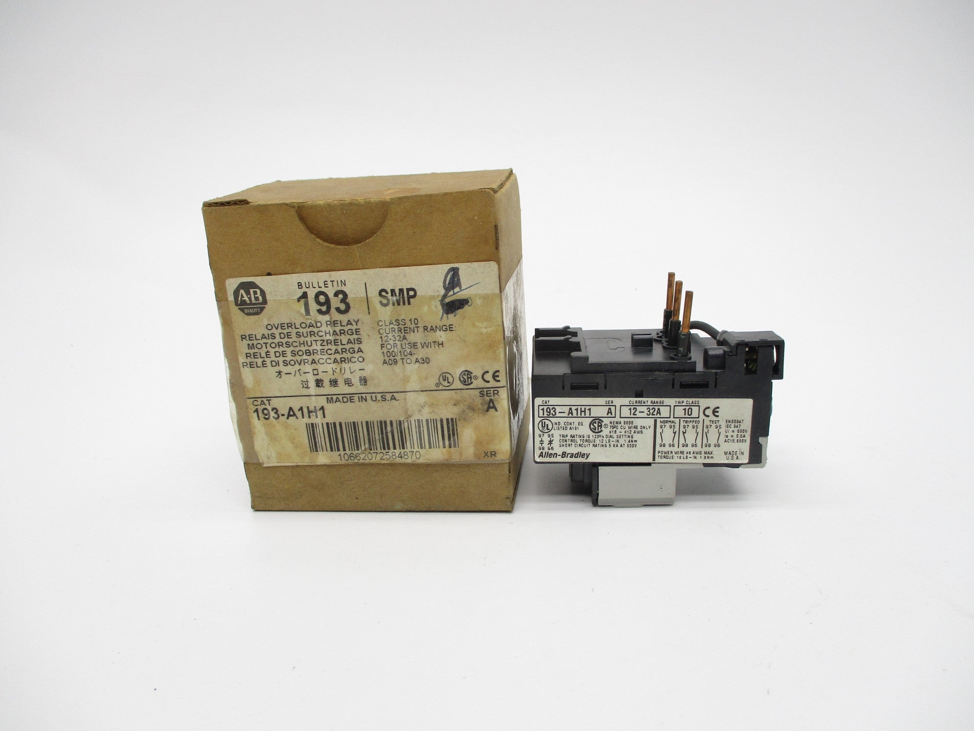 ALLEN BRADLEY 193-A1H1 SER. A 12-32A (BR/WH) NSMP
