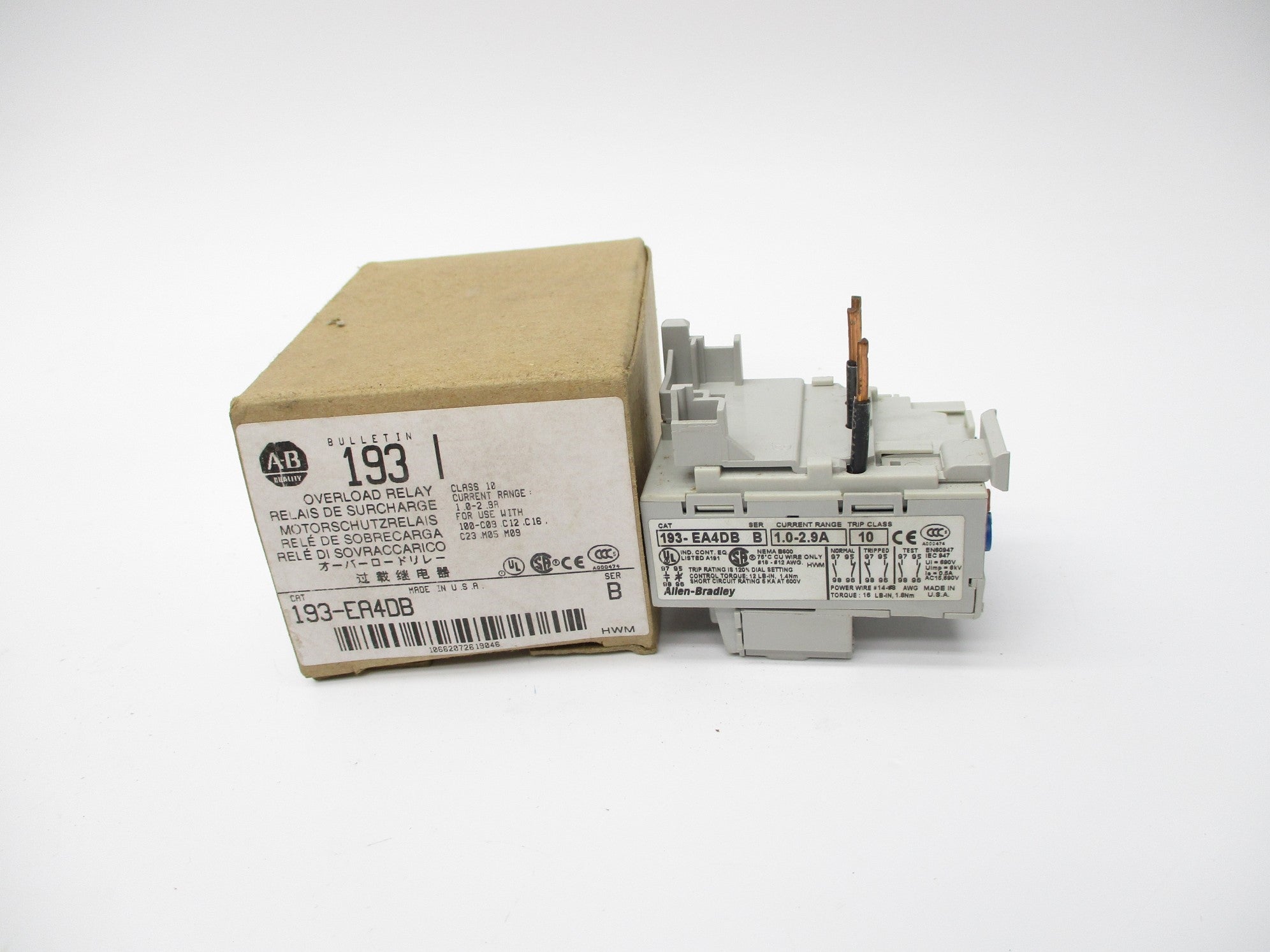 INDUSTRIAL SPARE PART 193-EA4DB SER. B 690V 1.0-2.9A (BR/WH) NSMP