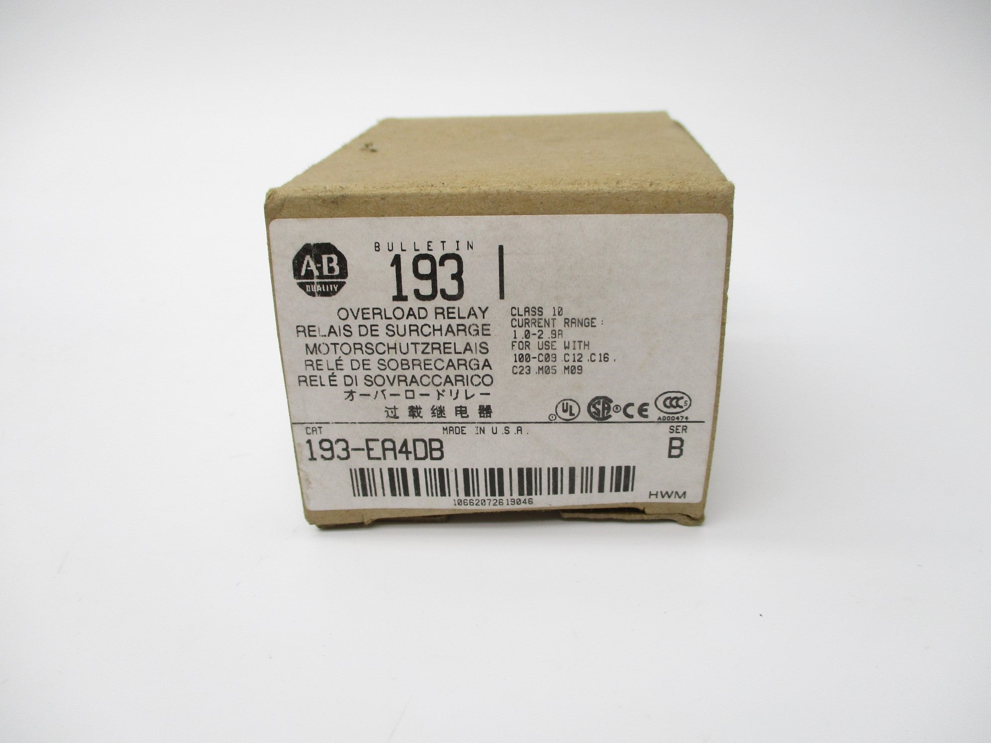 INDUSTRIAL SPARE PART 193-EA4DB SER. B 690V 1.0-2.9A (BR/WH) NSMP