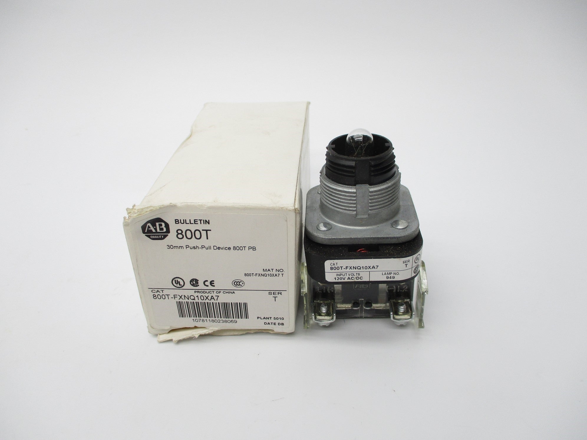 ALLEN BRADLEY 800T-FXNQ10XA7 SER. T (WH) NSMP
