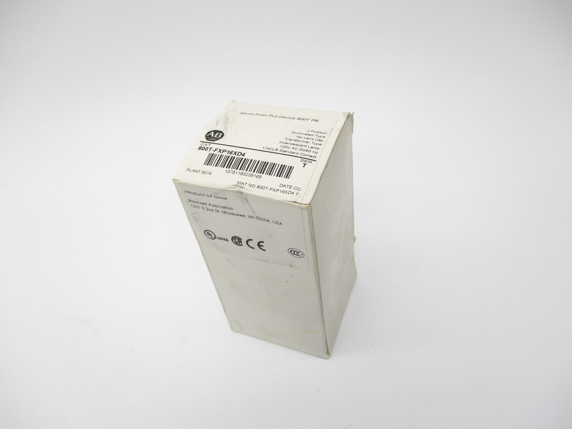 ALLEN BRADLEY 800T-FXP16XD4 SER. T (WH) NSFS