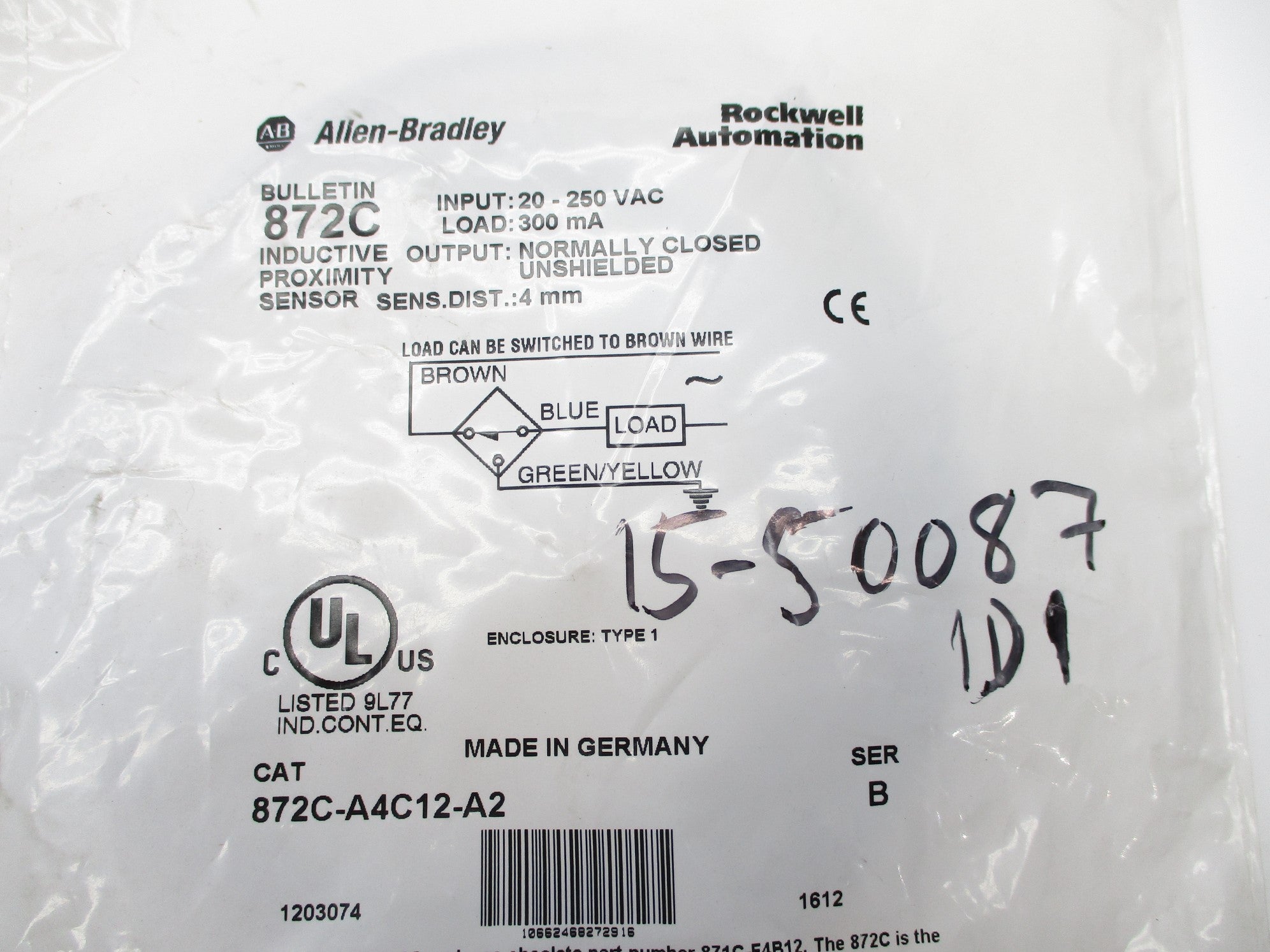 ALLEN BRADLEY 872C-A4C12-A2 SER. B 20-250VAC NSMP